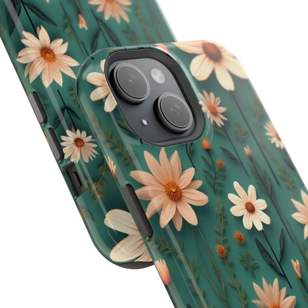 Floral Daisy Magnetic Impact-Resistant Phone Case