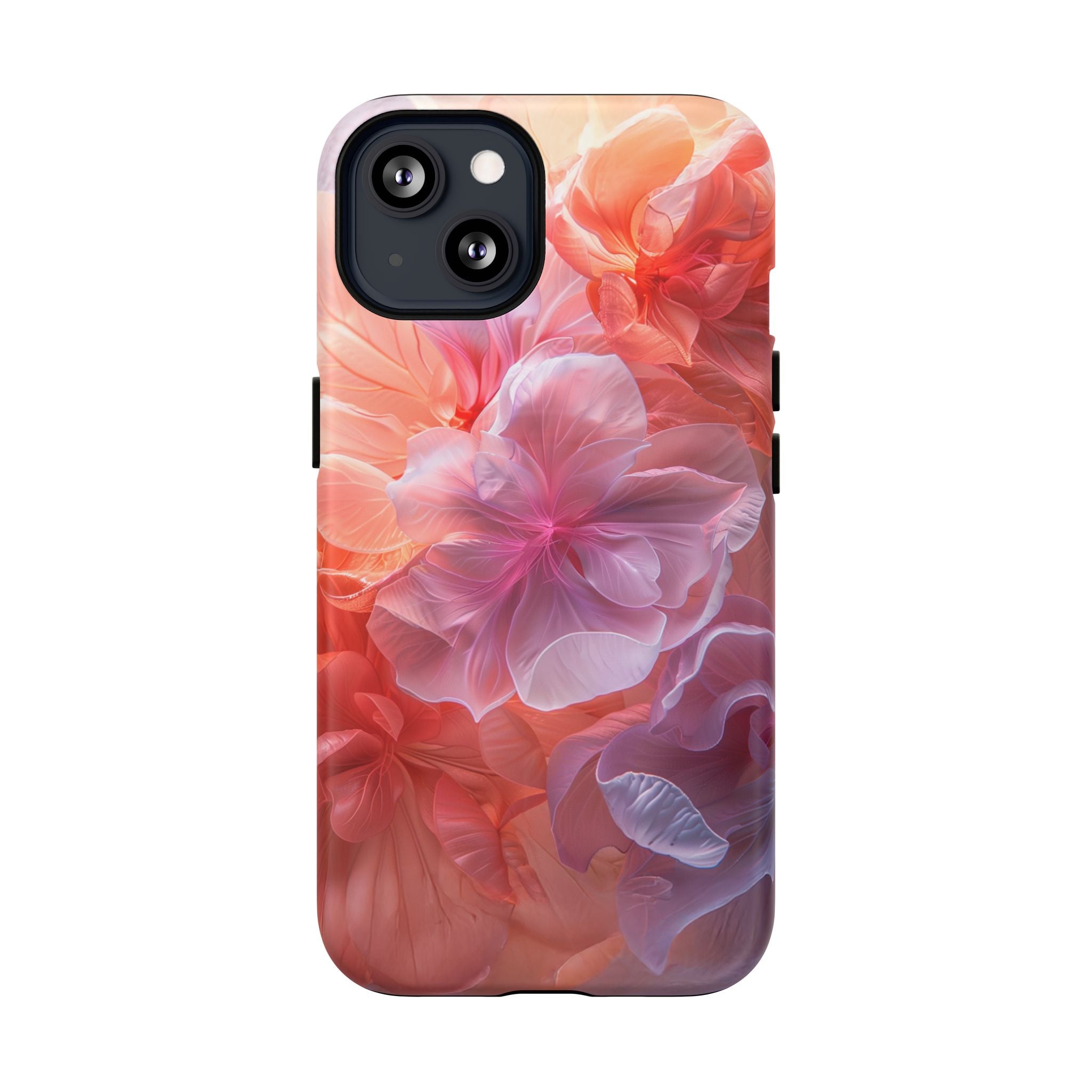 Floral Dream Tough Magnetic Phone Case — Pink Peach Petal Design