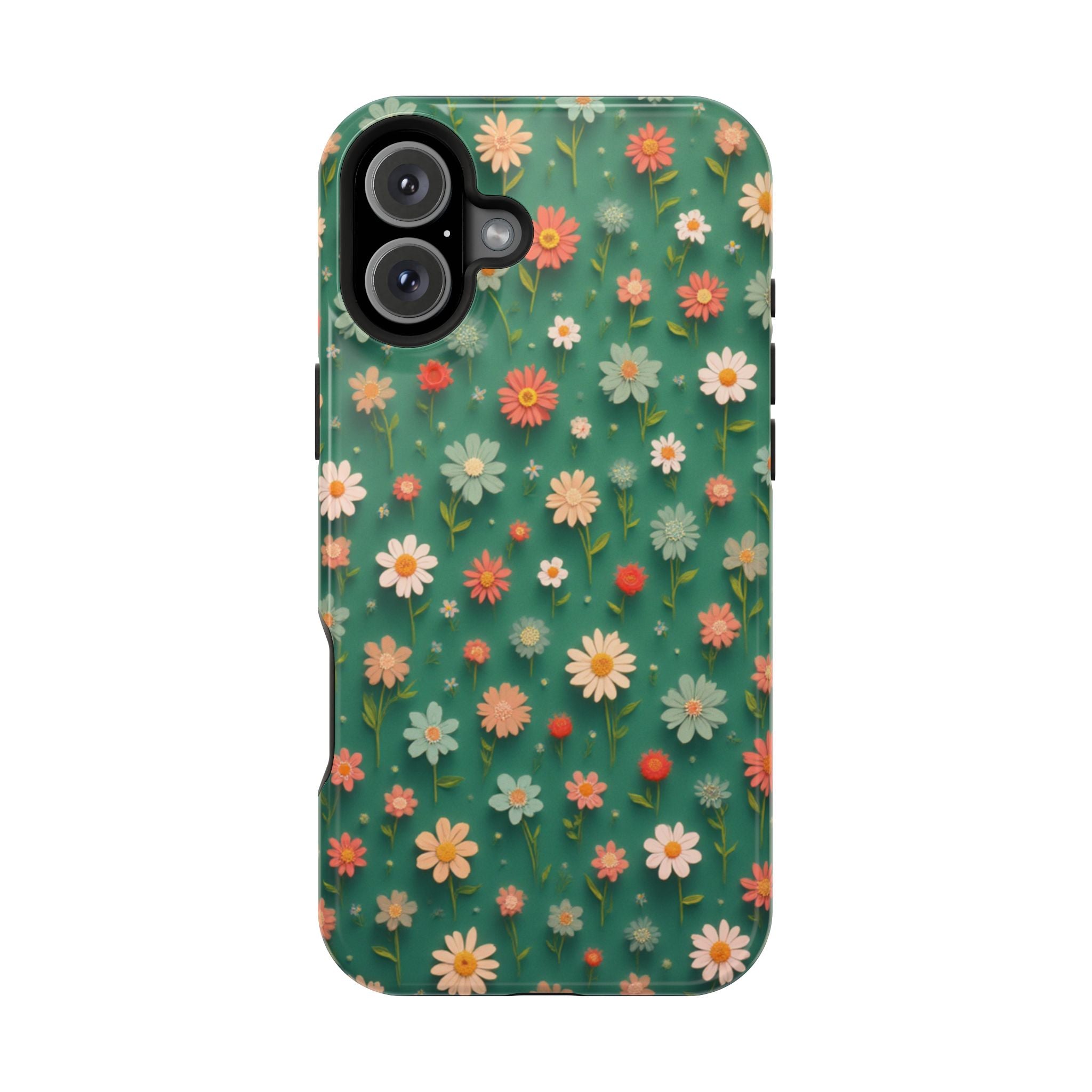 Floral Daisy Magnetic Impact-Resistant Phone Case