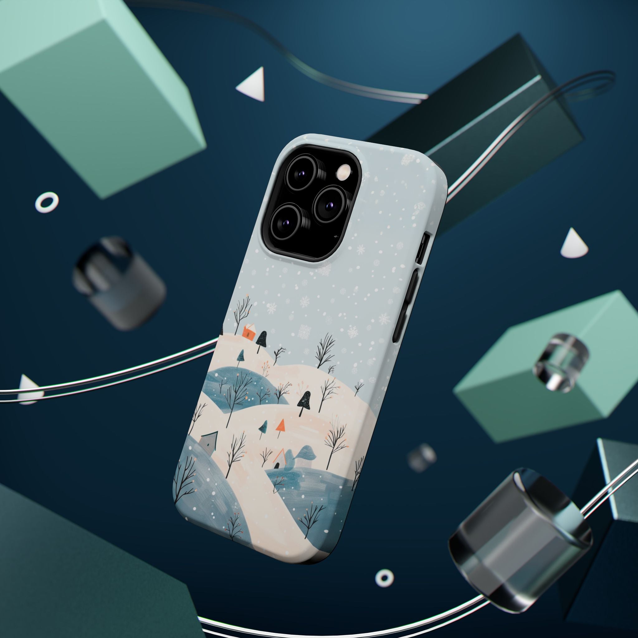 Winter Snowy Hills Magnetic Impact Phone Case — Cute Scenic Landscape iPhone Cover