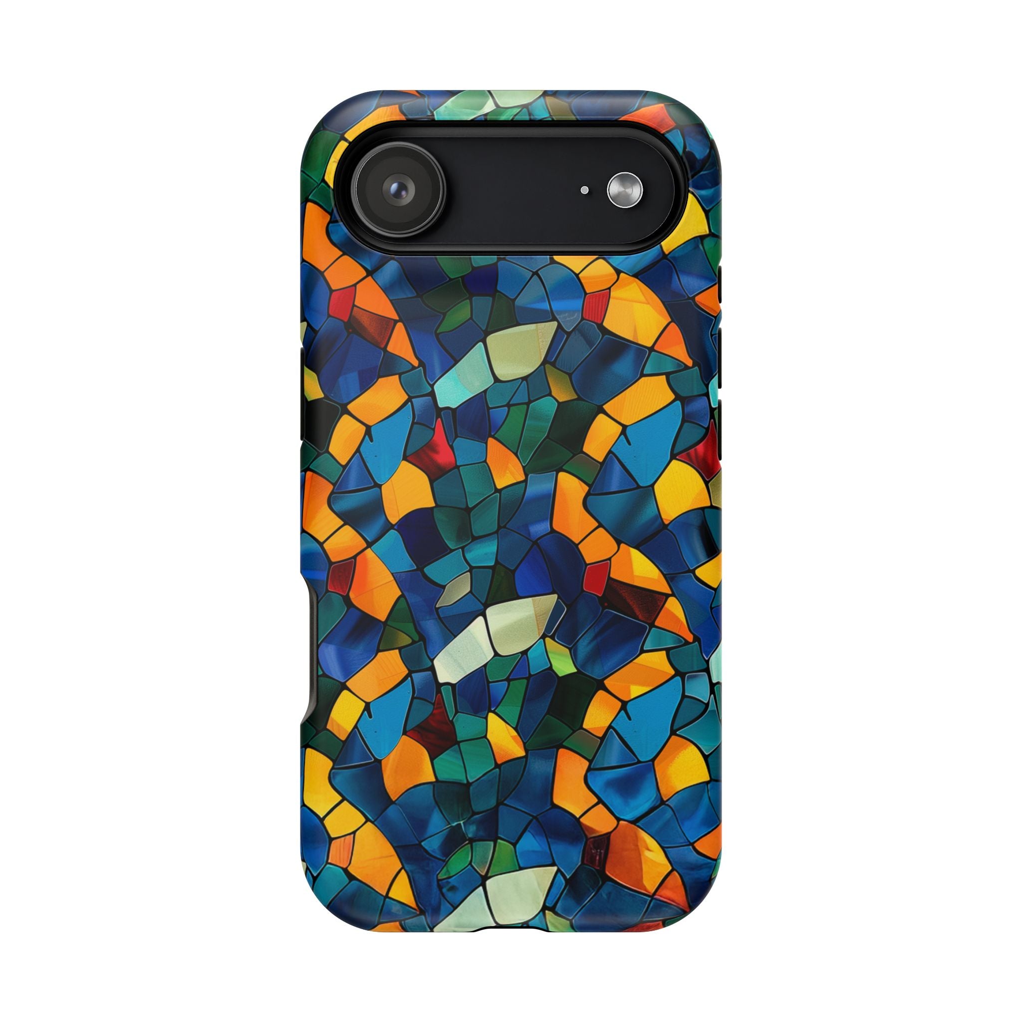 Stained Glass Mosaic Magnetic Impact Phone Case — Durable Protective Cover