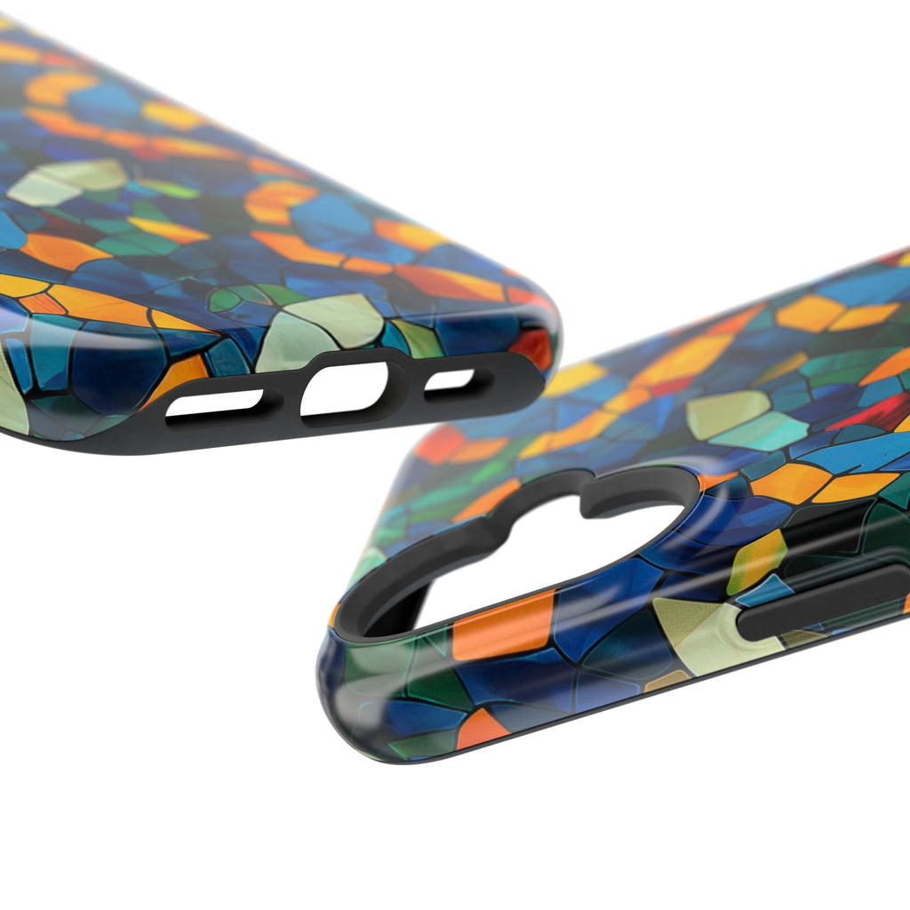 Stained Glass Mosaic Magnetic Impact Phone Case — Durable Protective Cover