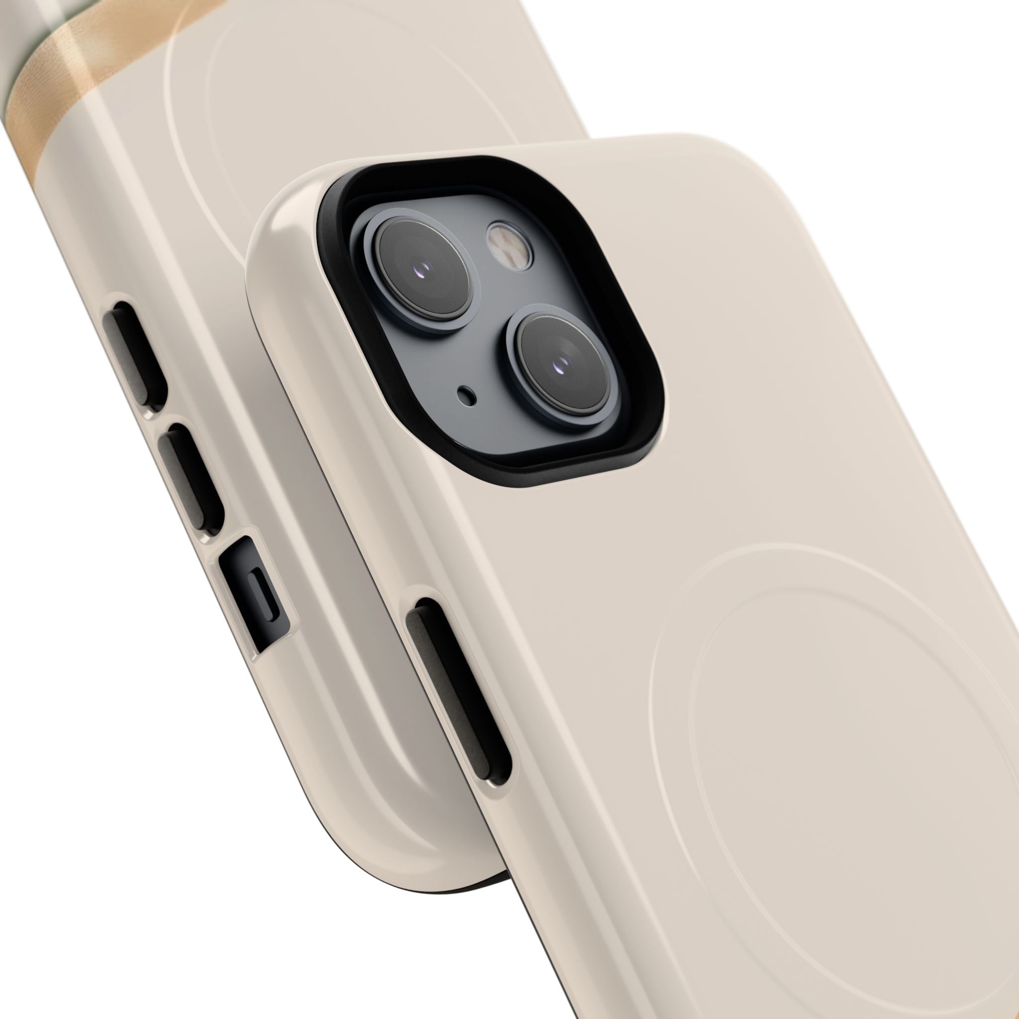 MagSafe Tough Phone Case — Sleek Sandstone with Gold Accent