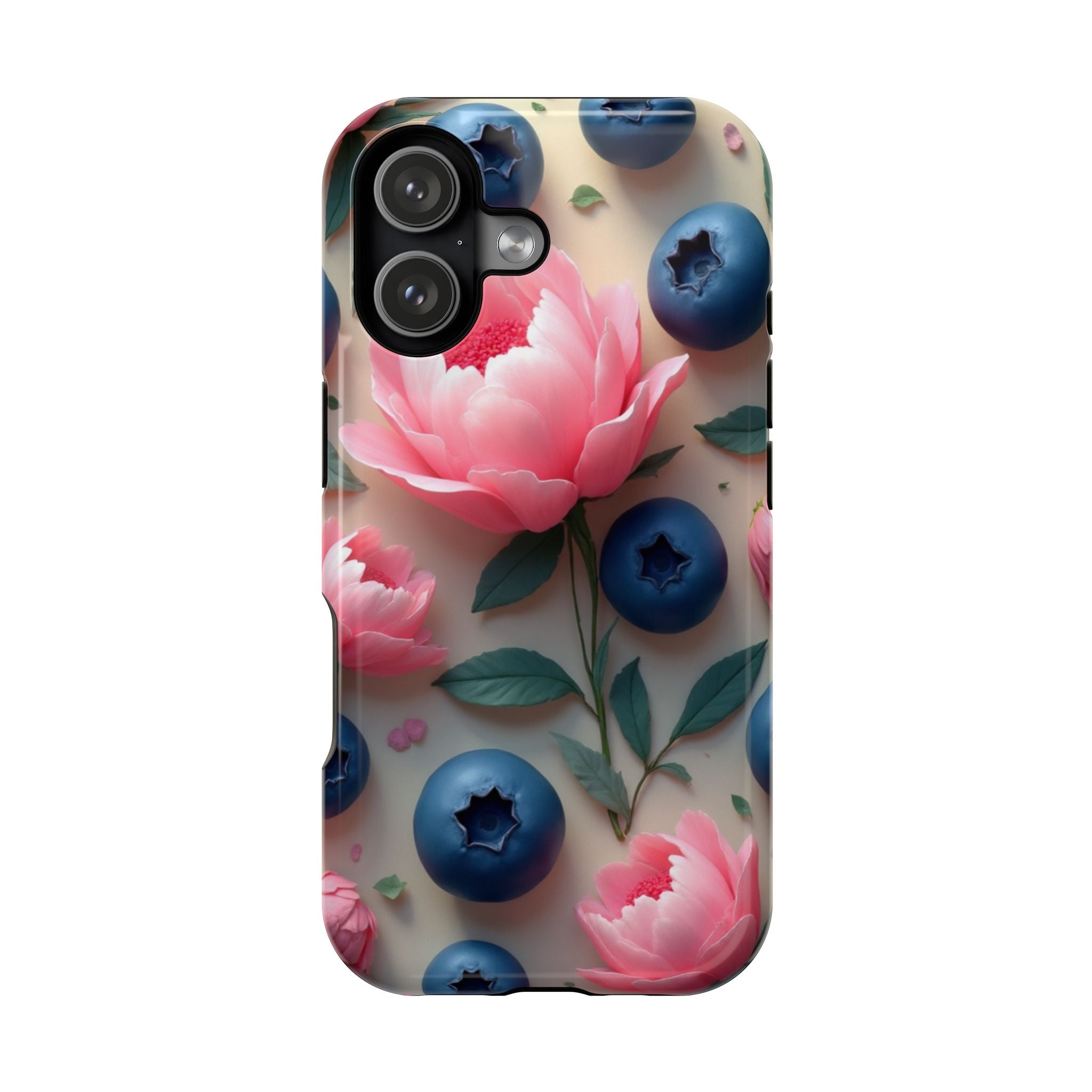 Floral Blueberry Phone Case — Magnetic Impact-Resistant