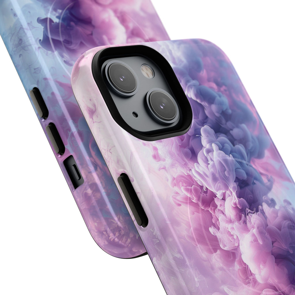 Magnetic Tough Phone Case — Pink & Purple Cloud Smoke Design