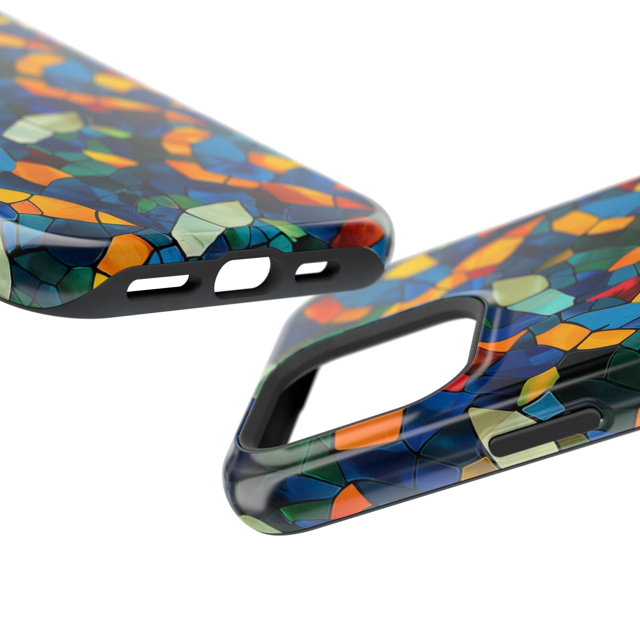 Stained Glass Mosaic Magnetic Impact Phone Case — Durable Protective Cover