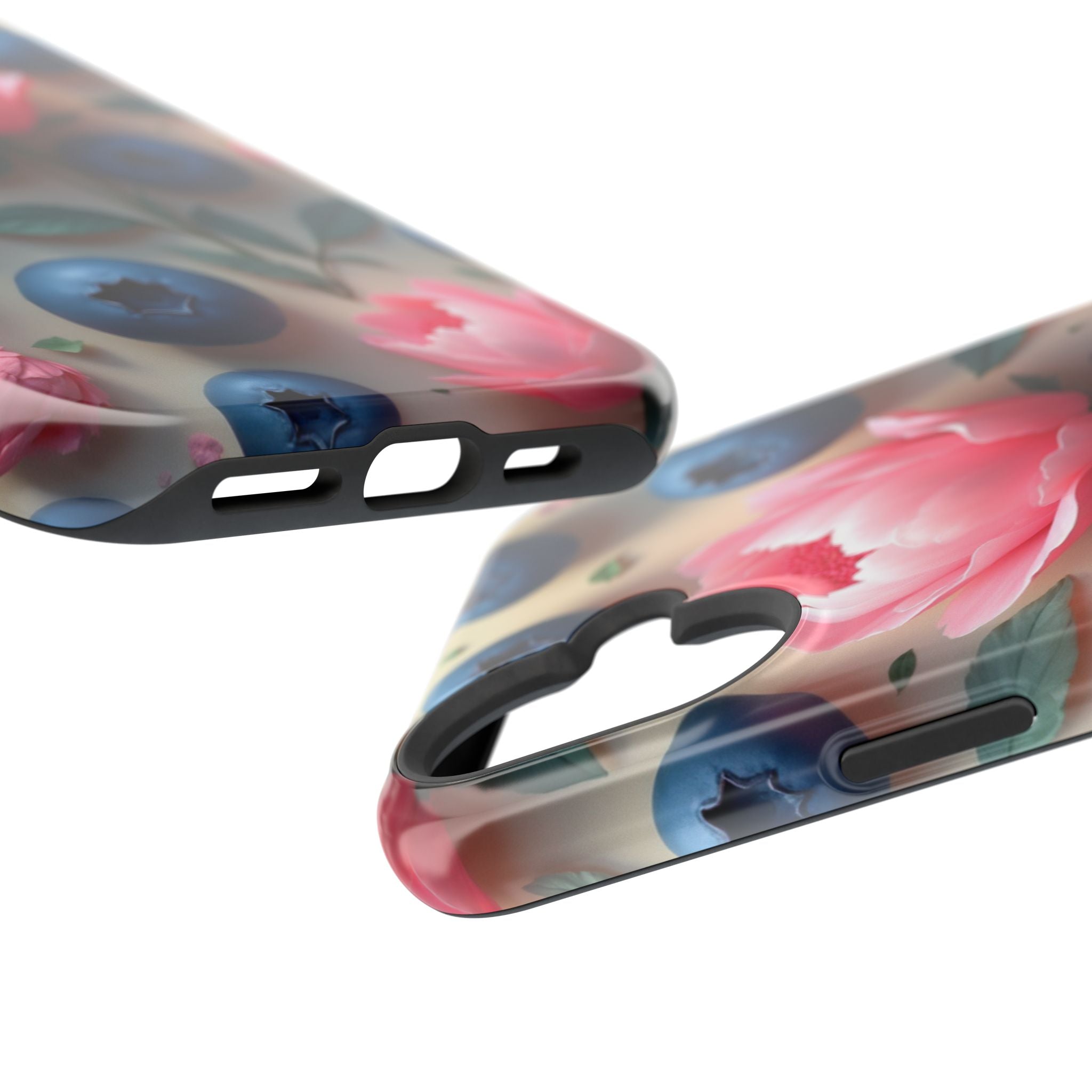Floral Blueberry Phone Case — Magnetic Impact-Resistant