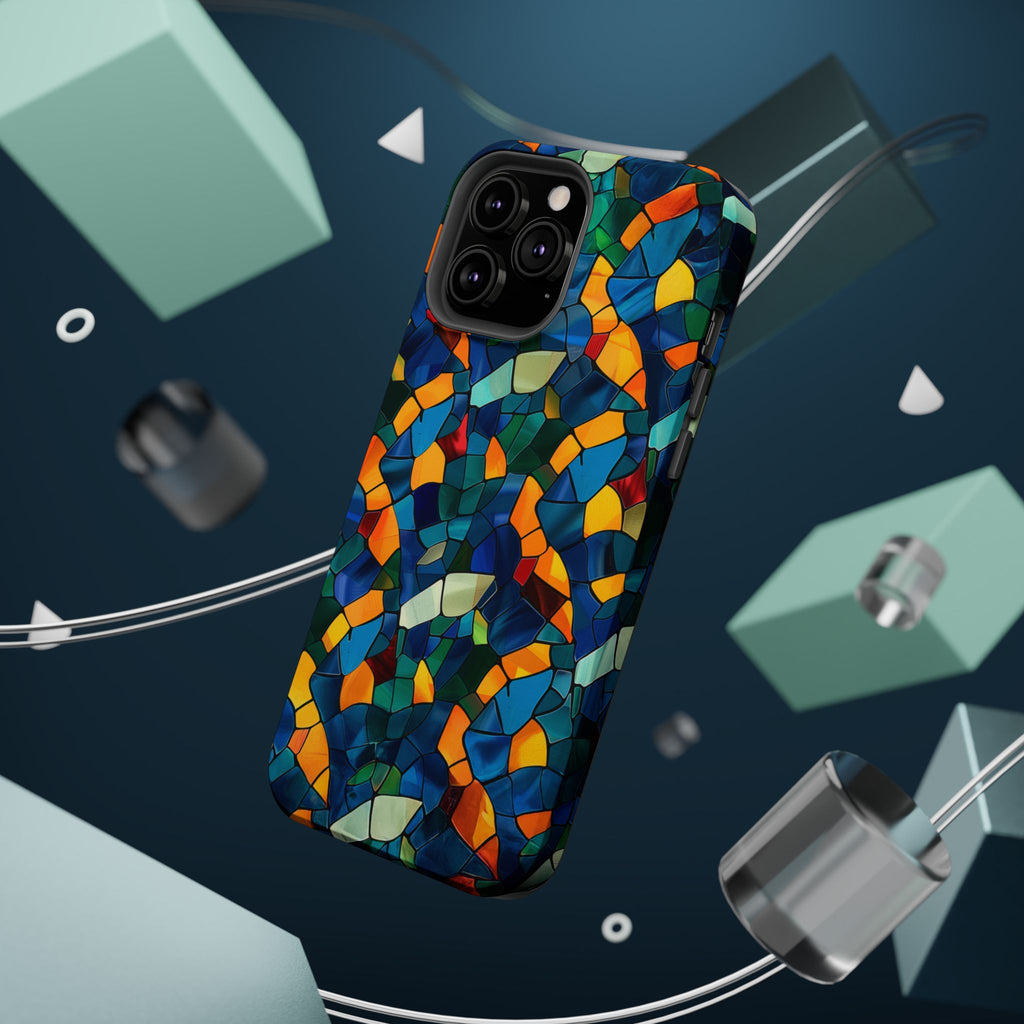 Stained Glass Mosaic Magnetic Impact Phone Case — Durable Protective Cover