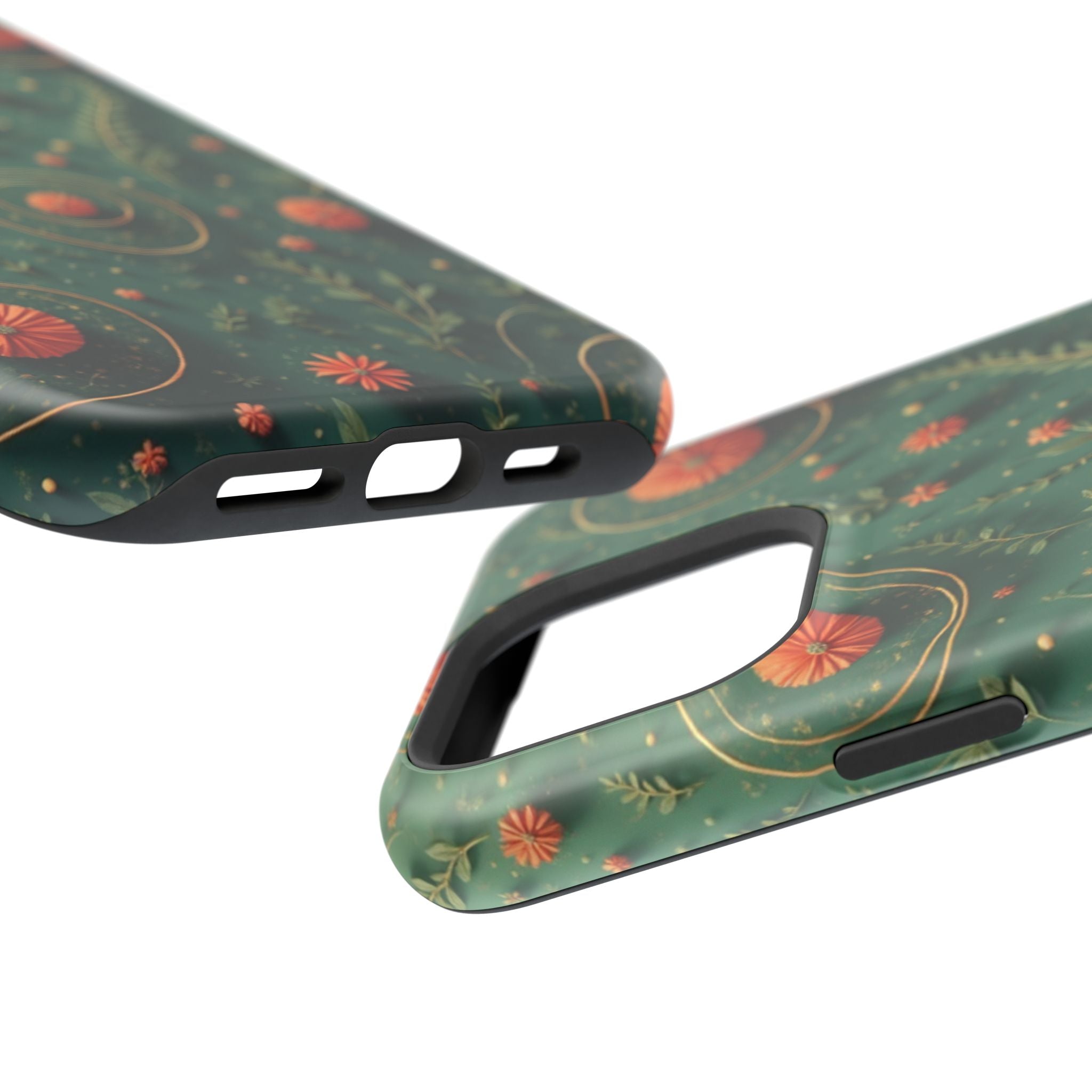 Floral Green Magnetic Impact Phone Case — Protective Botanical Design