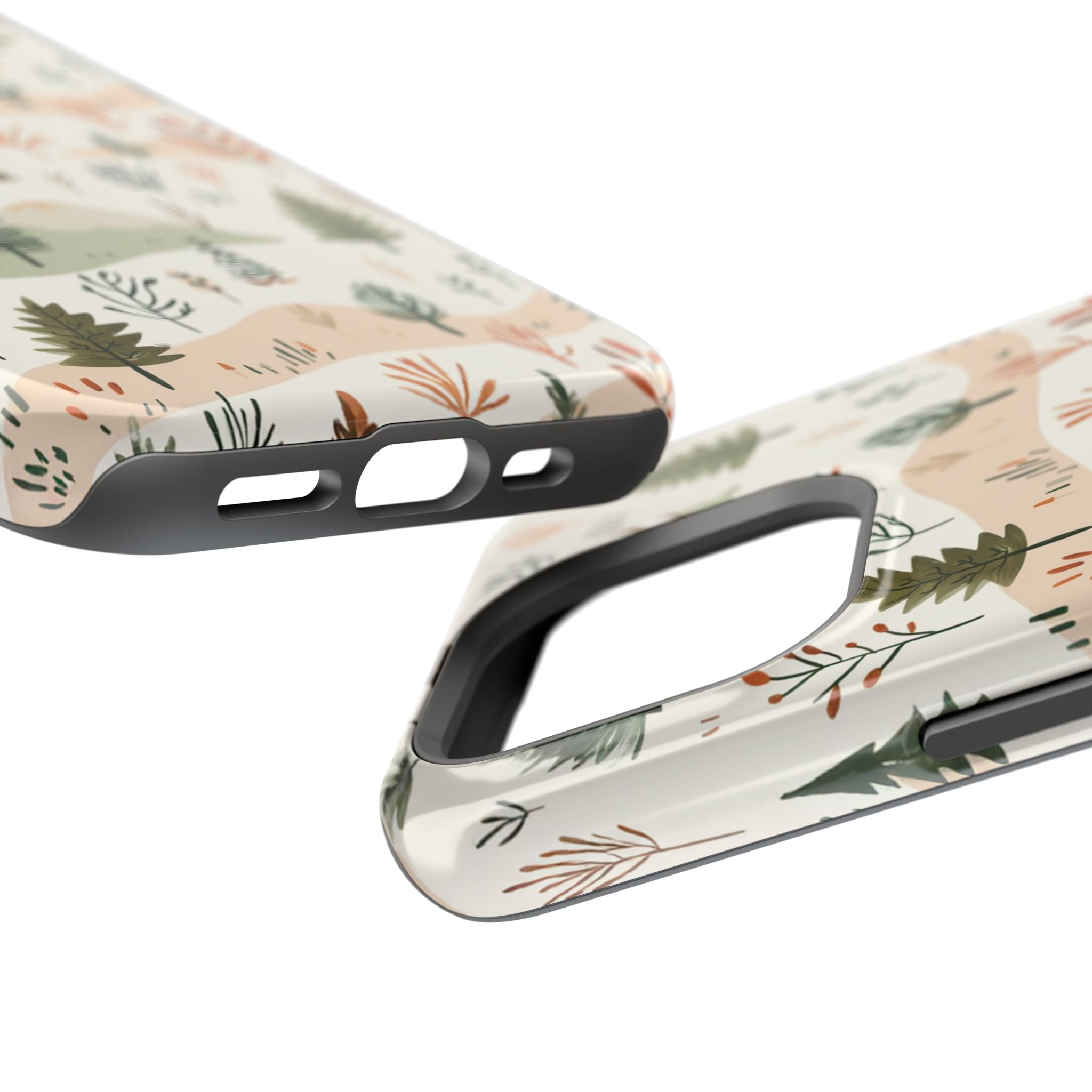 Magnetic Impact-Resistant Phone Case — Woodland Trees Pattern