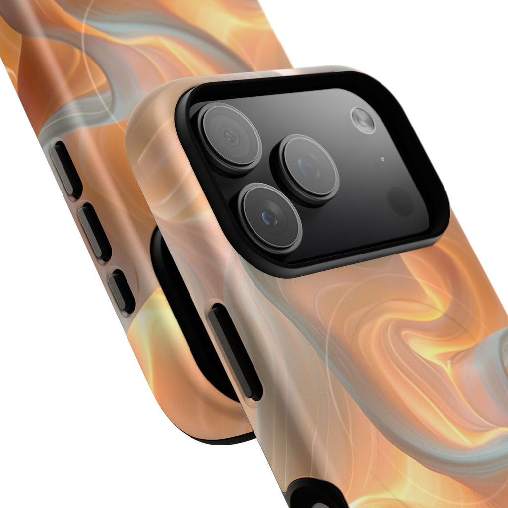 Marbled Amber Swirl Tough Magnetic Case