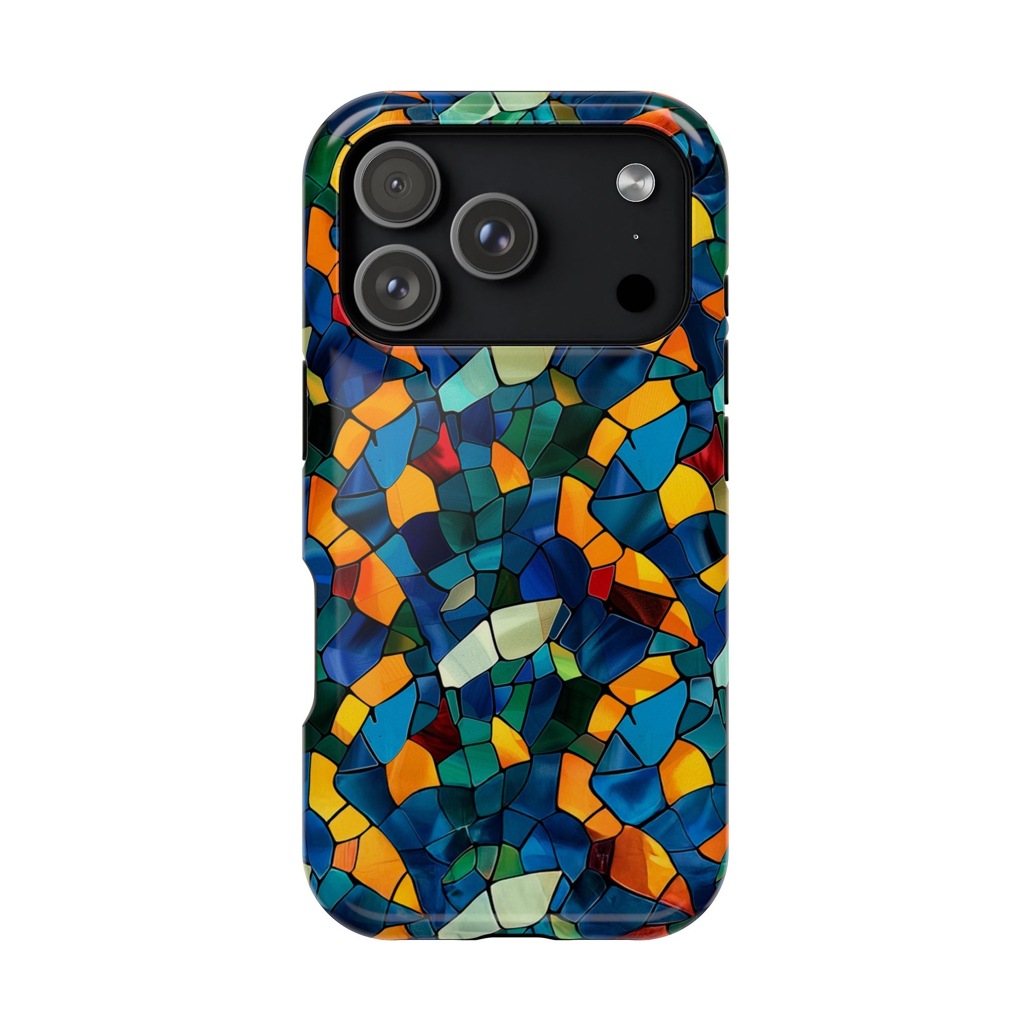 Stained Glass Mosaic Magnetic Impact Phone Case — Durable Protective Cover