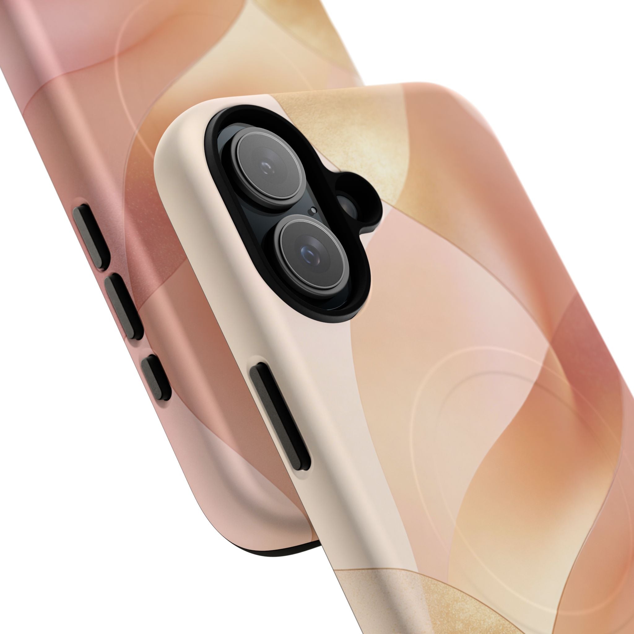 Magnetic Tough Phone Case — Abstract Peach Wave Armor