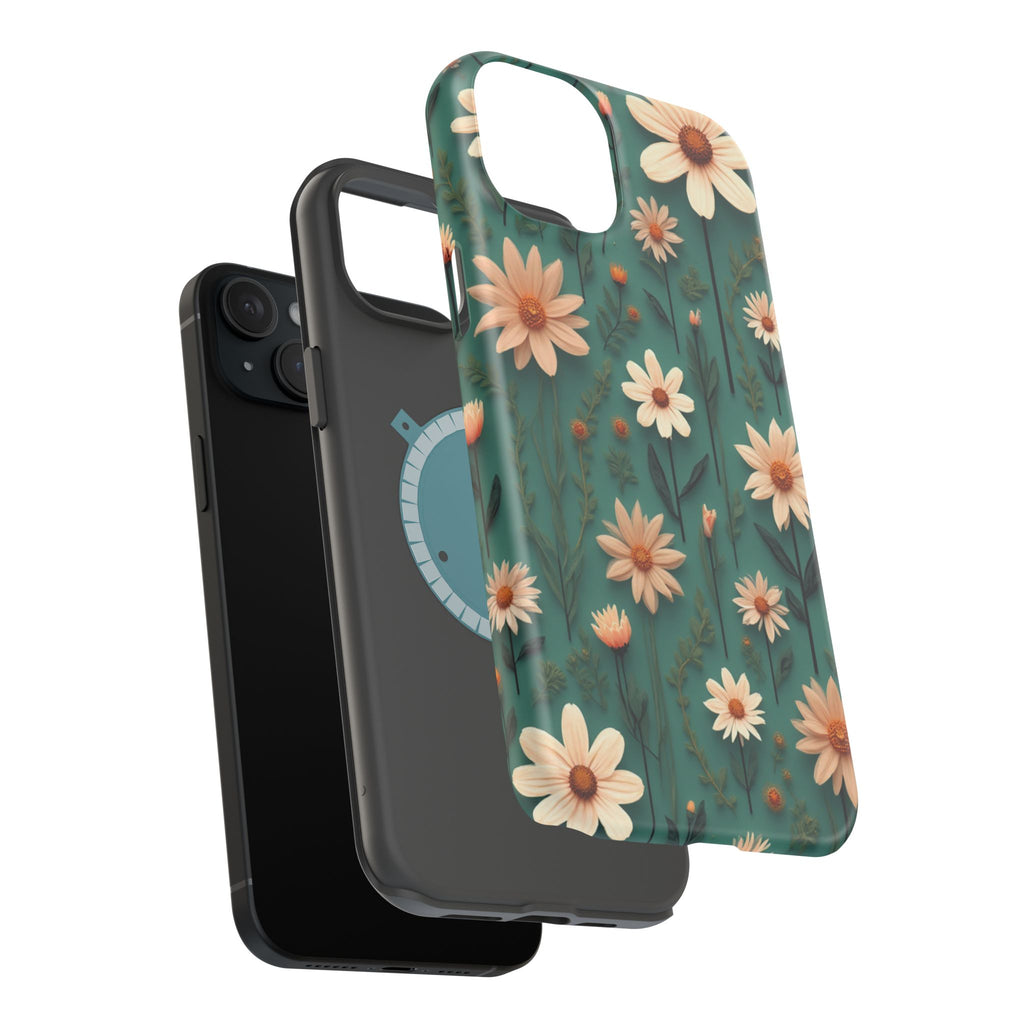 Floral Daisy Magnetic Impact-Resistant Phone Case