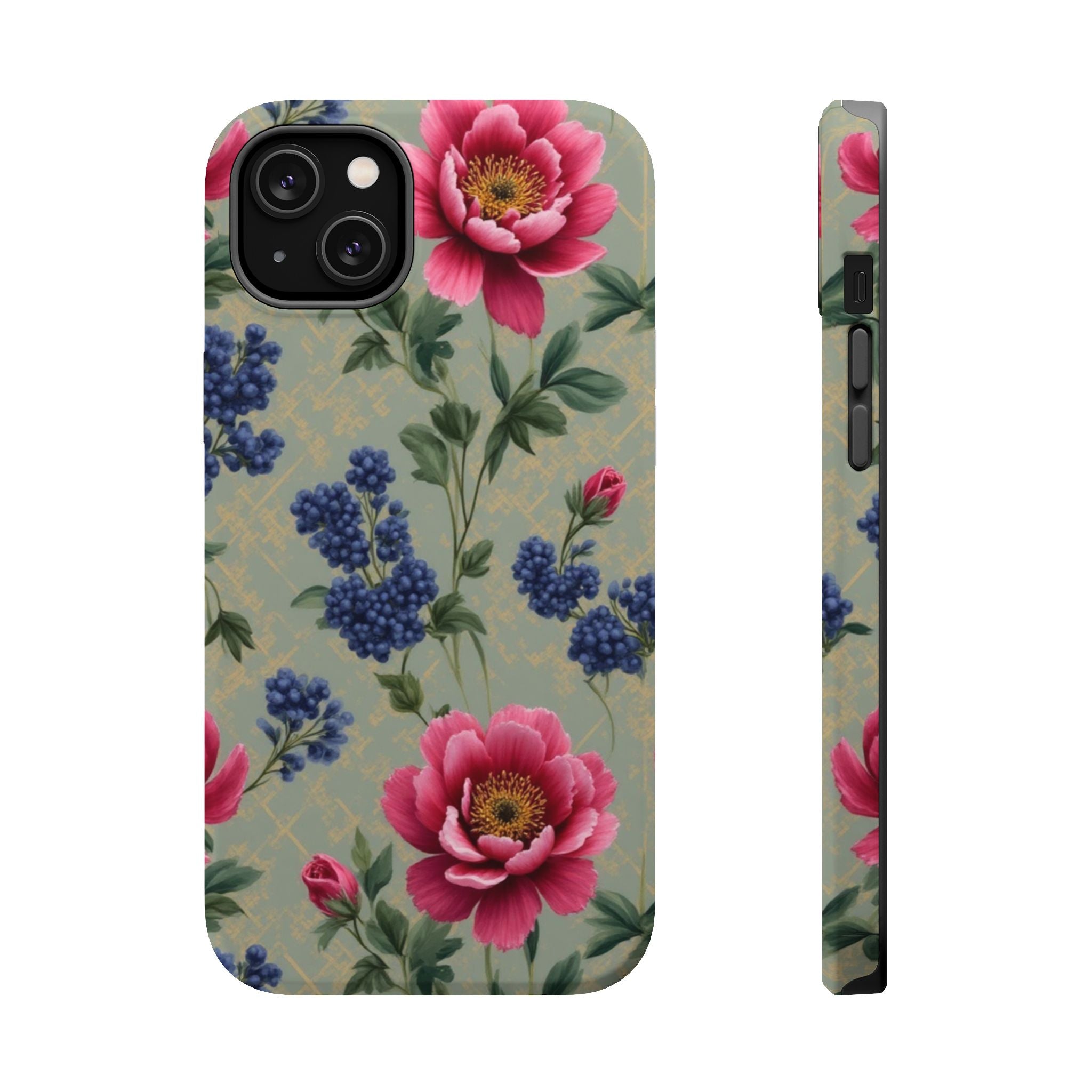 Floral Vintage Magnetic Impact-Resistant Phone Case