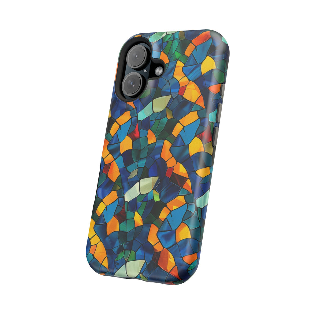 Stained Glass Mosaic Magnetic Impact Phone Case — Durable Protective Cover