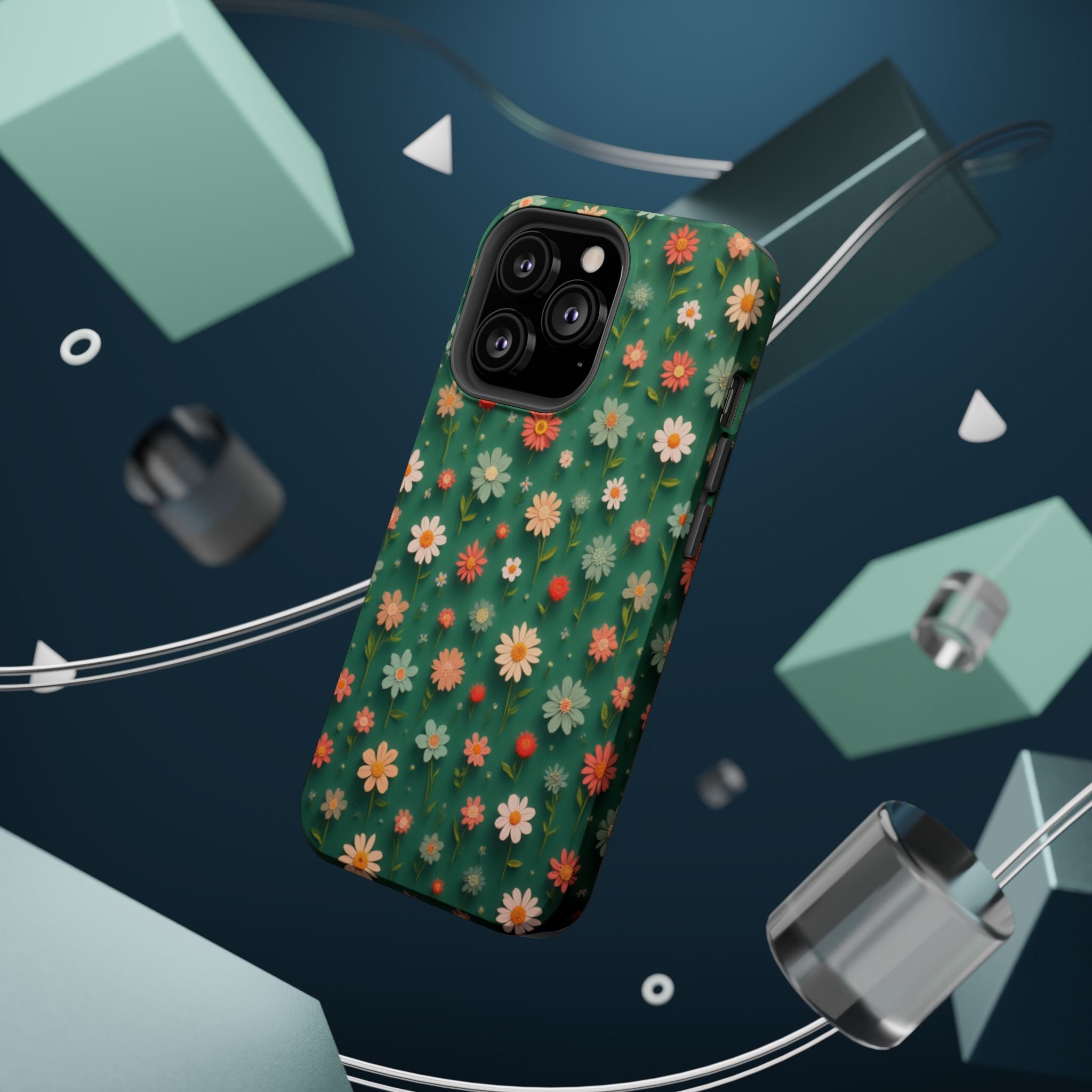 Floral Daisy Magnetic Impact-Resistant Phone Case