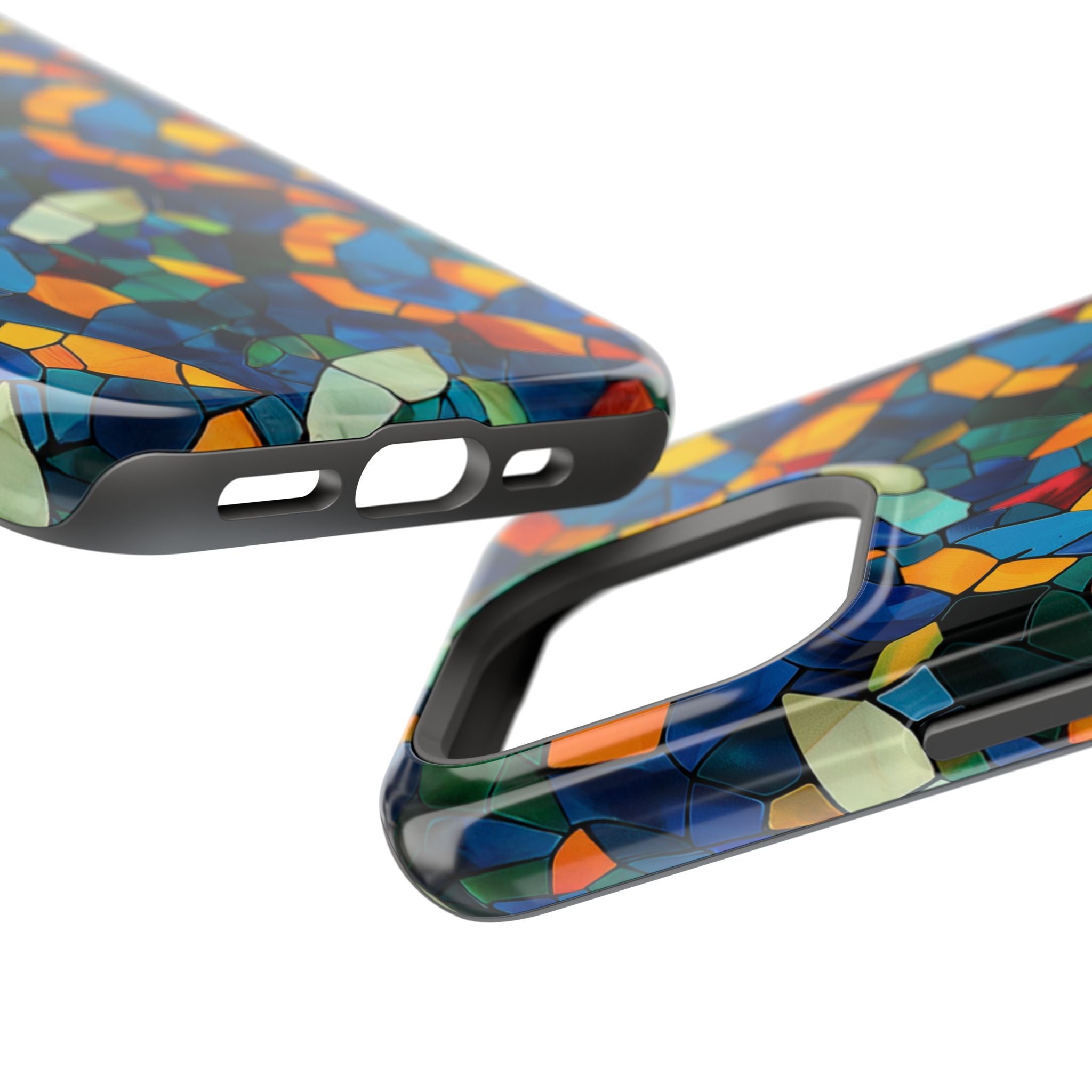 Stained Glass Mosaic Magnetic Impact Phone Case — Durable Protective Cover