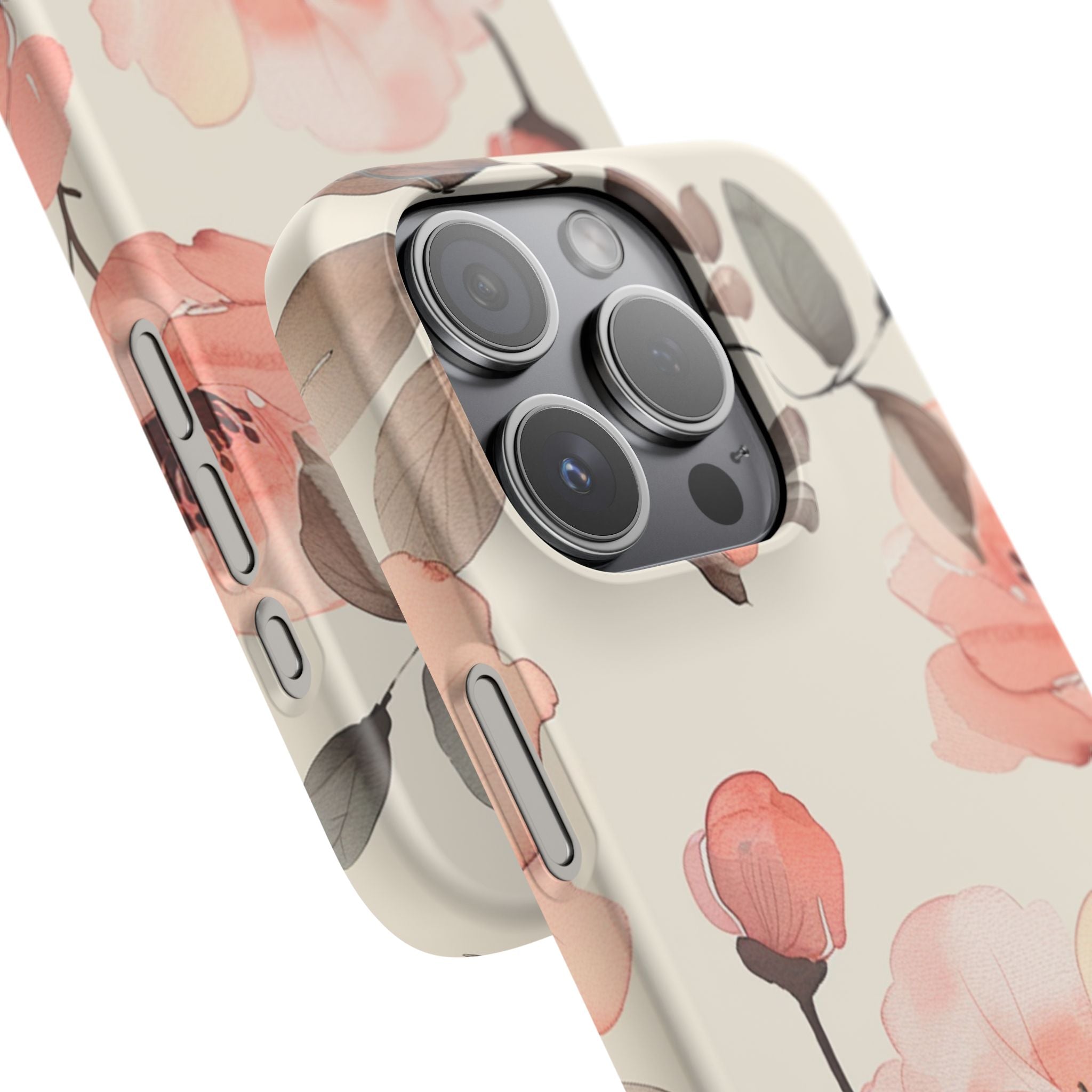 Floral Snap Phone Case — Blush Watercolor Poppies