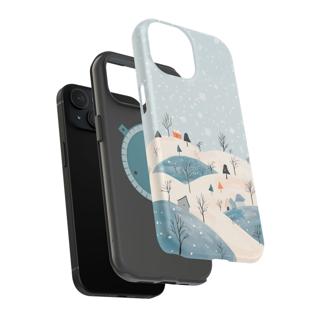 Winter Snowy Hills Magnetic Impact Phone Case — Cute Scenic Landscape iPhone Cover