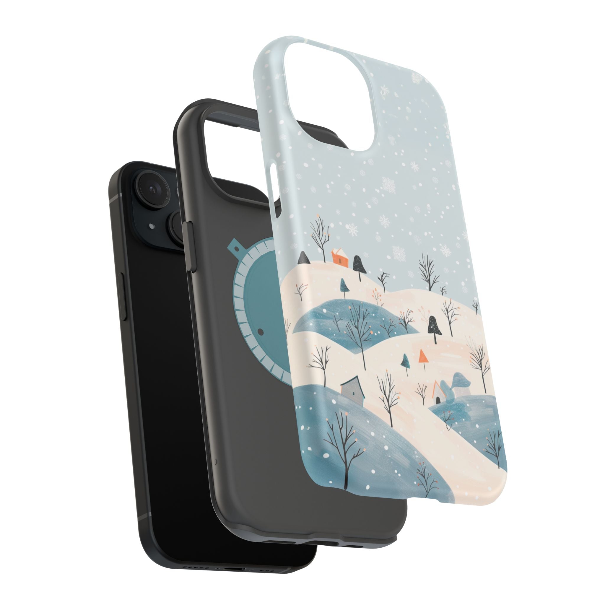 Winter Snowy Hills Magnetic Impact Phone Case — Cute Scenic Landscape iPhone Cover