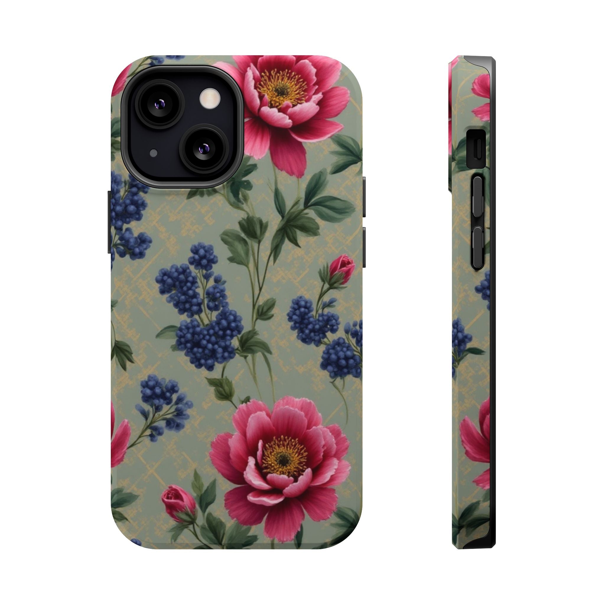 Floral Vintage Magnetic Impact-Resistant Phone Case