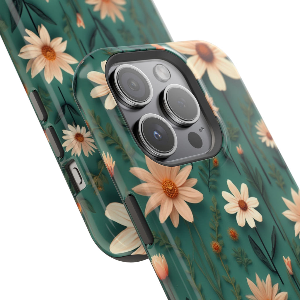 Floral Daisy Magnetic Impact-Resistant Phone Case