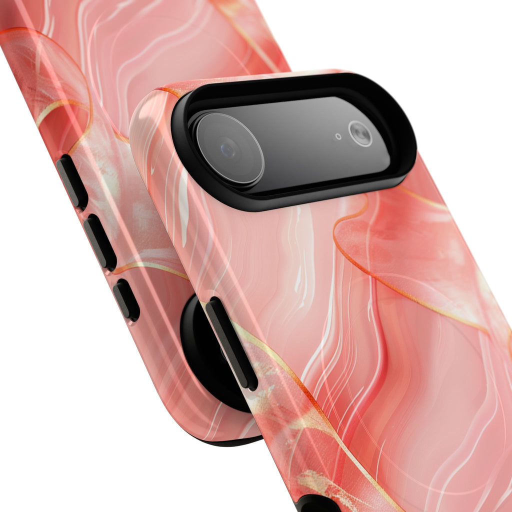 Pink Marble Magnetic Phone Case — Tough Protective iPhone Cover