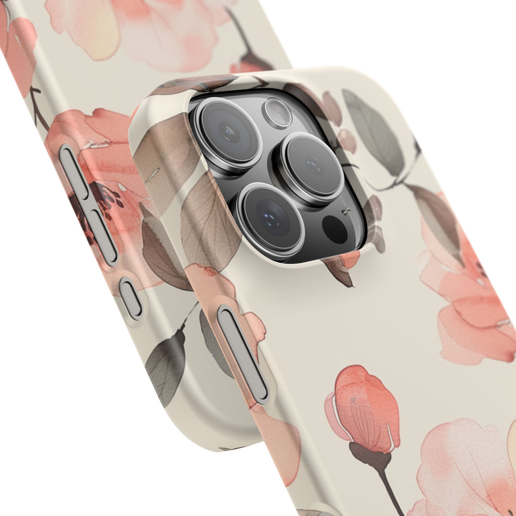Floral Snap Phone Case — Blush Watercolor Poppies