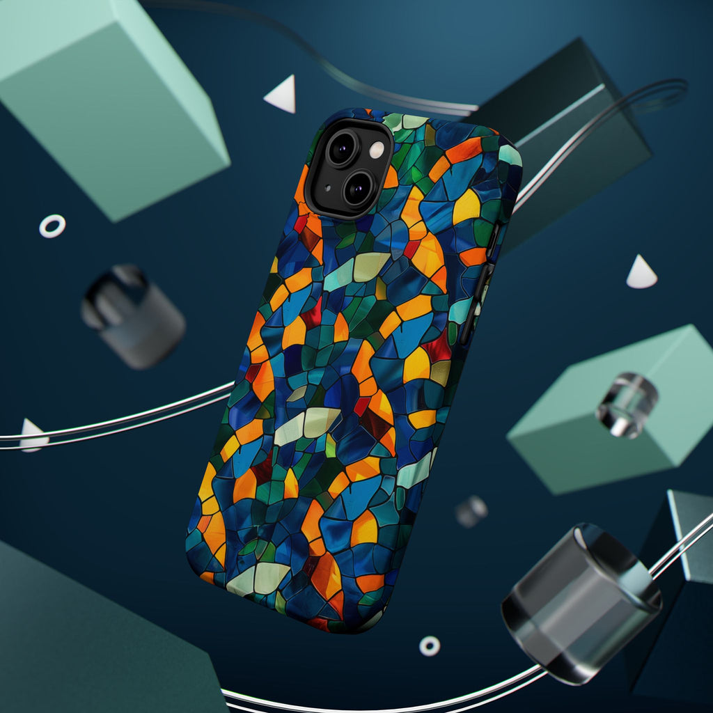 Stained Glass Mosaic Magnetic Impact Phone Case — Durable Protective Cover