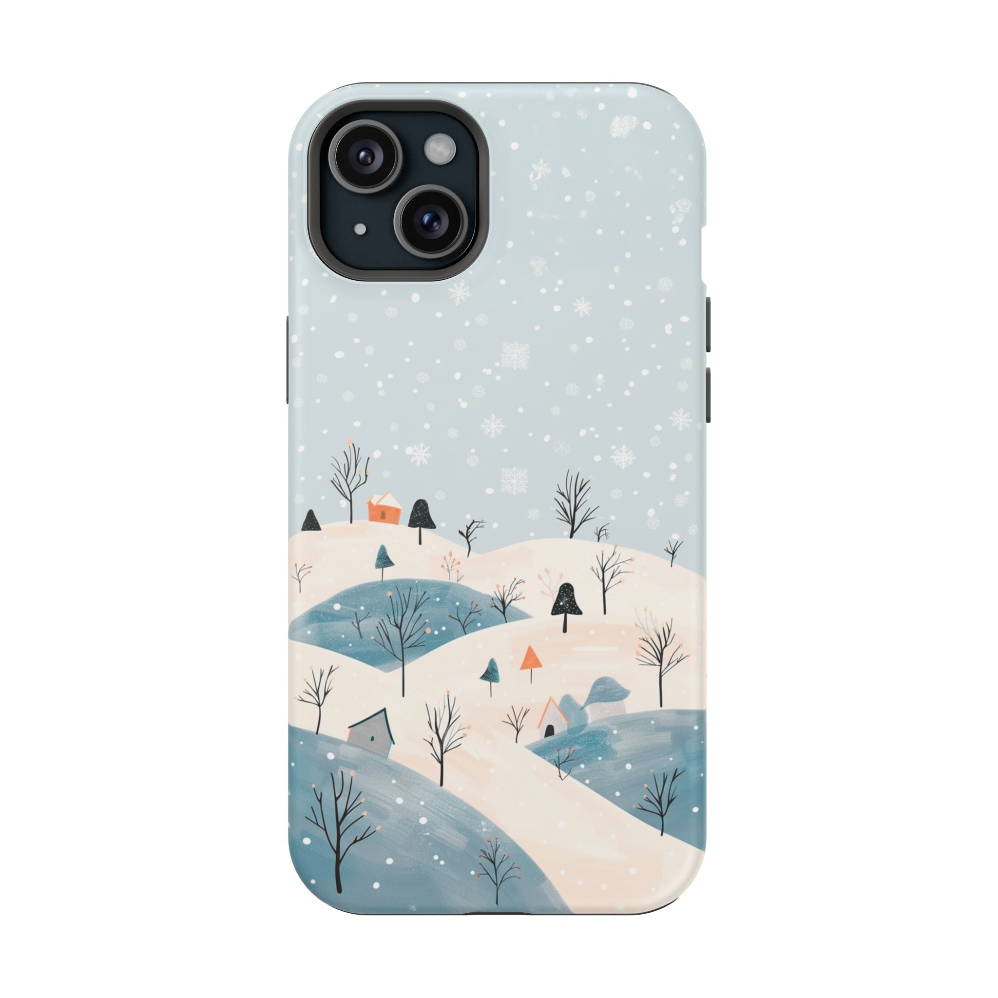 Winter Snowy Hills Magnetic Impact Phone Case — Cute Scenic Landscape iPhone Cover