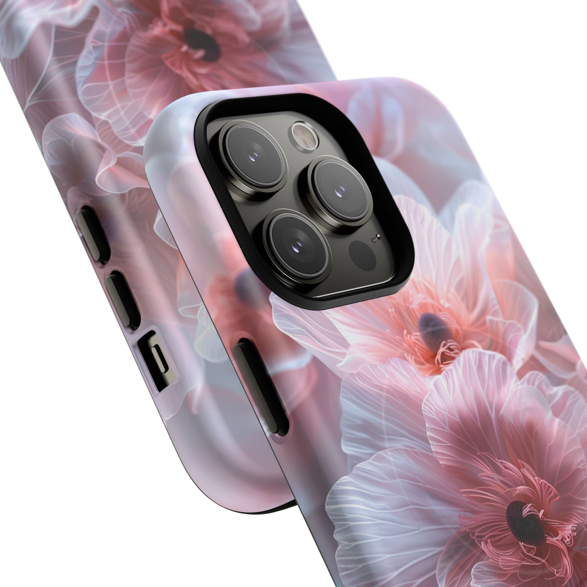 Floral Dream Tough Magnetic Phone Case — Pink Soft Petal Design
