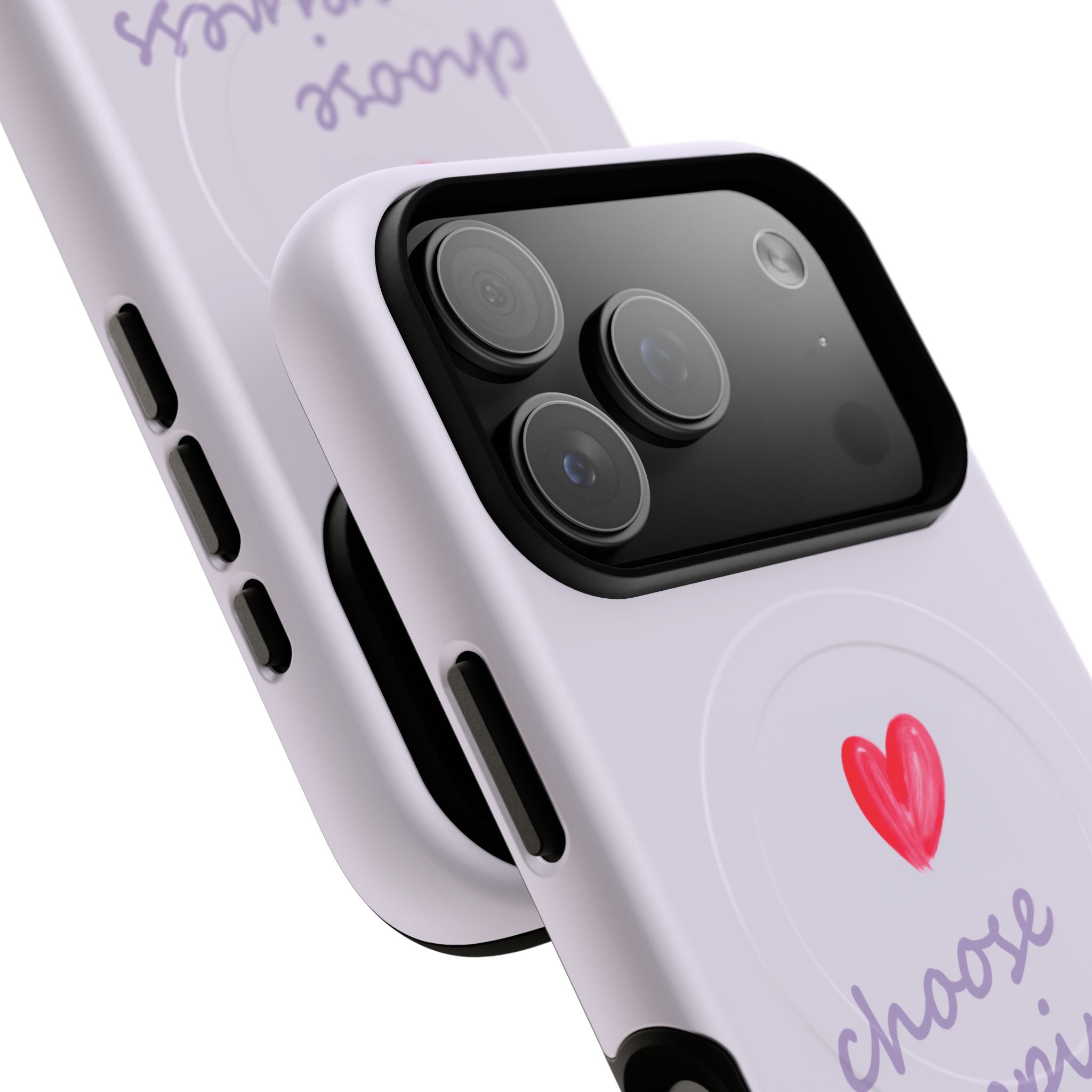 Tough Magnetic Case — "Choose Happiness" Heart Phone Cover