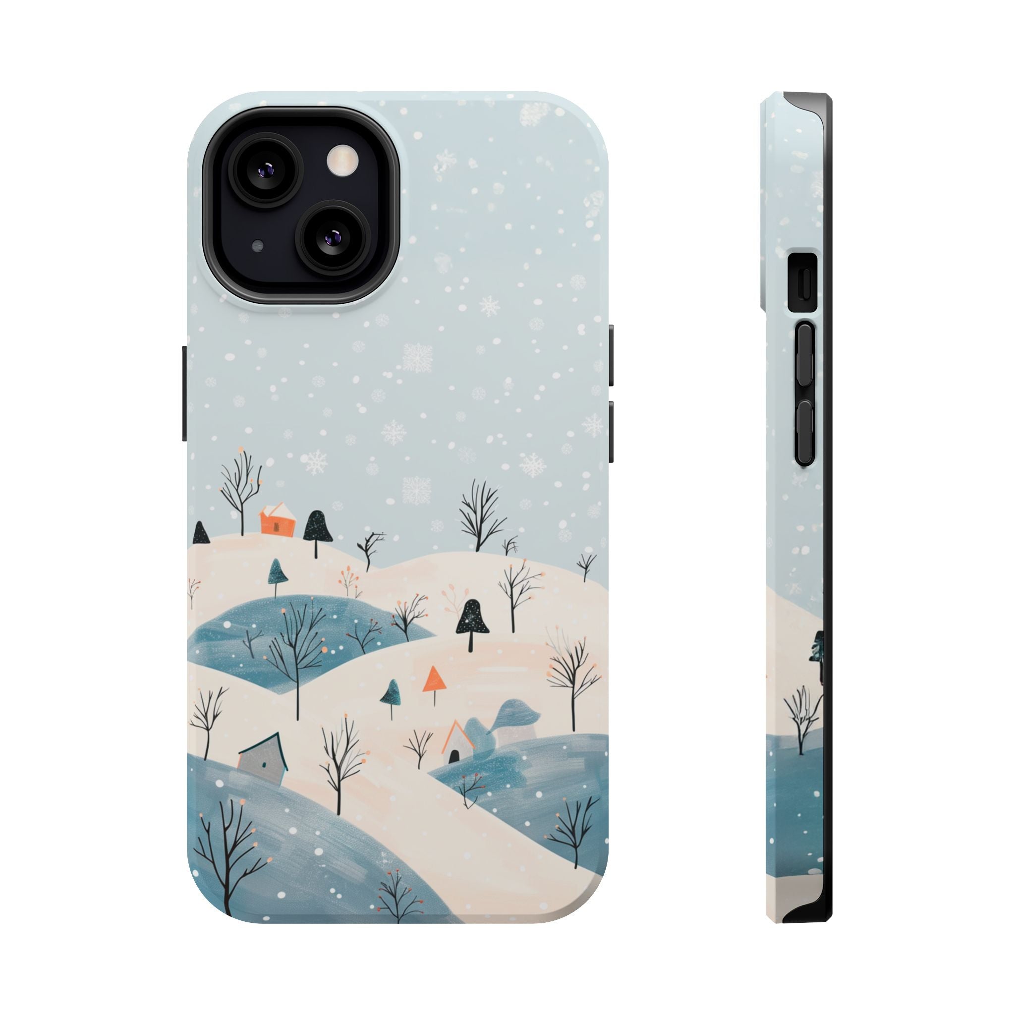 Winter Snowy Hills Magnetic Impact Phone Case — Cute Scenic Landscape iPhone Cover