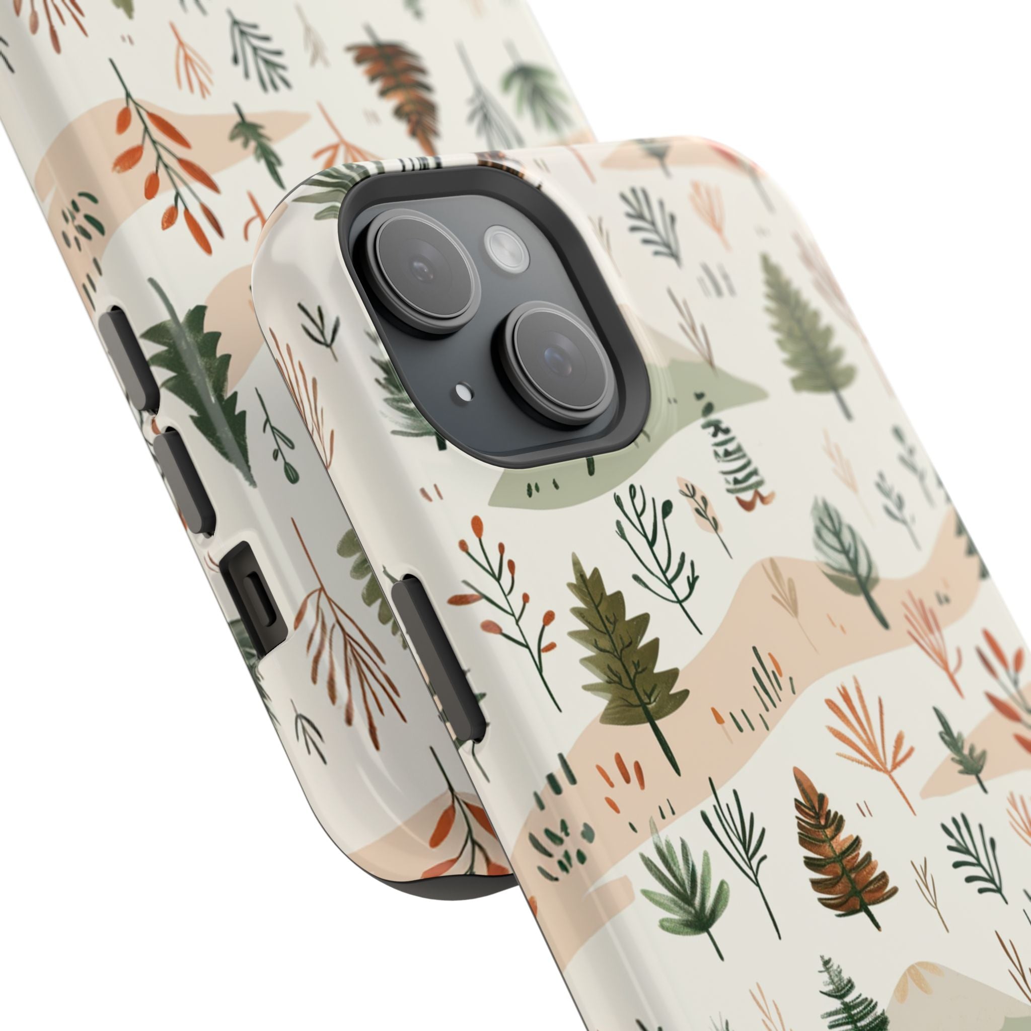 Magnetic Impact-Resistant Phone Case — Woodland Trees Pattern