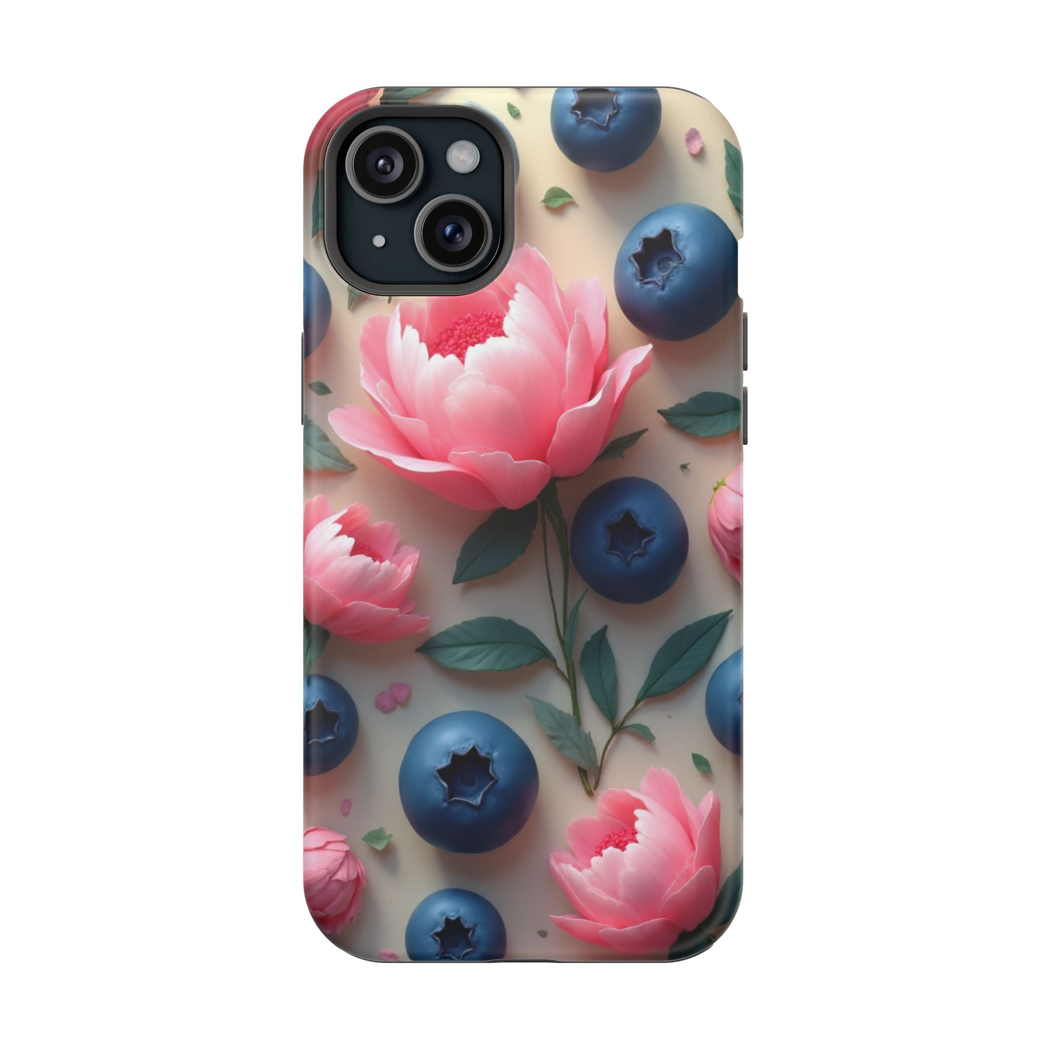 Floral Blueberry Phone Case — Magnetic Impact-Resistant