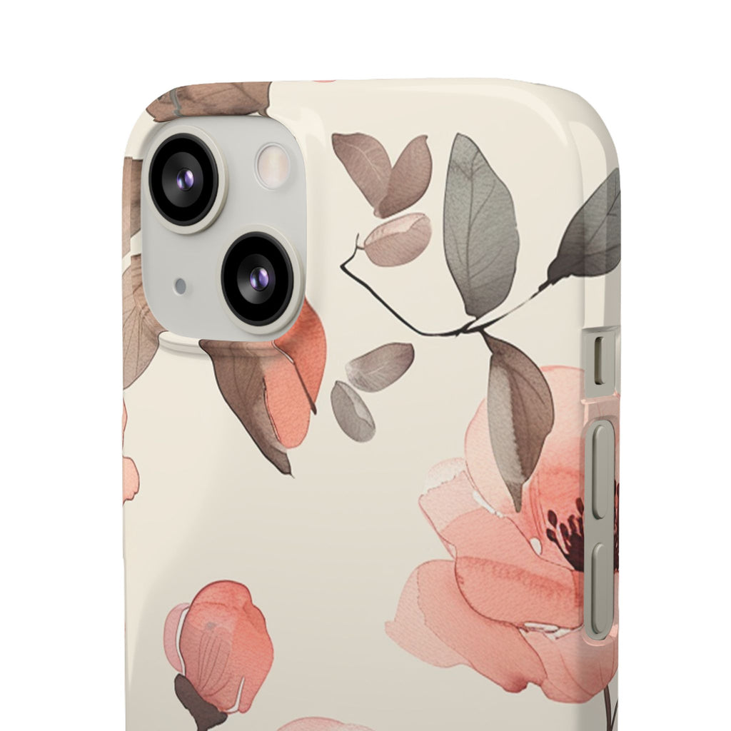 Floral Snap Phone Case — Blush Watercolor Poppies