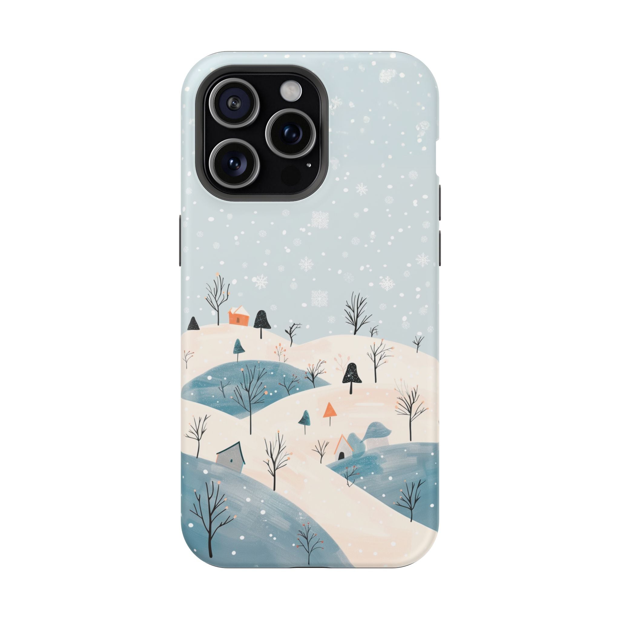 Winter Snowy Hills Magnetic Impact Phone Case — Cute Scenic Landscape iPhone Cover