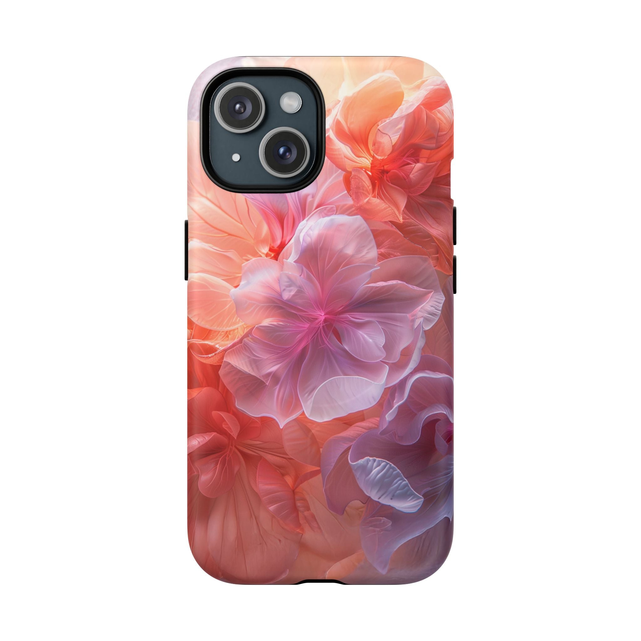 Floral Dream Tough Magnetic Phone Case — Pink Peach Petal Design