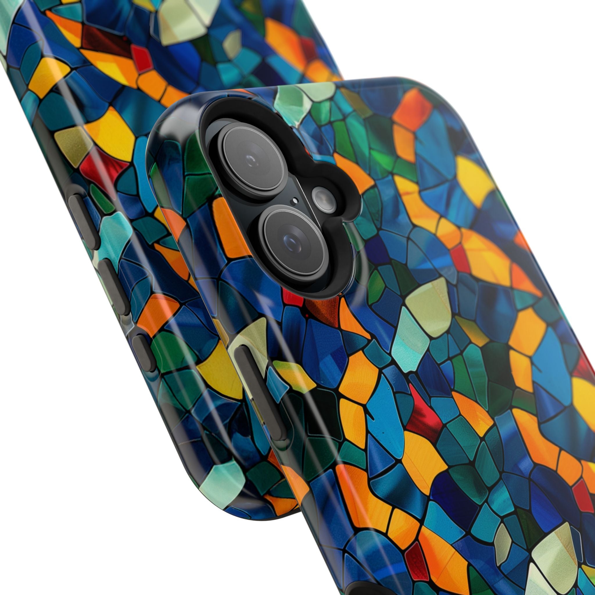 Stained Glass Mosaic Magnetic Impact Phone Case — Durable Protective Cover
