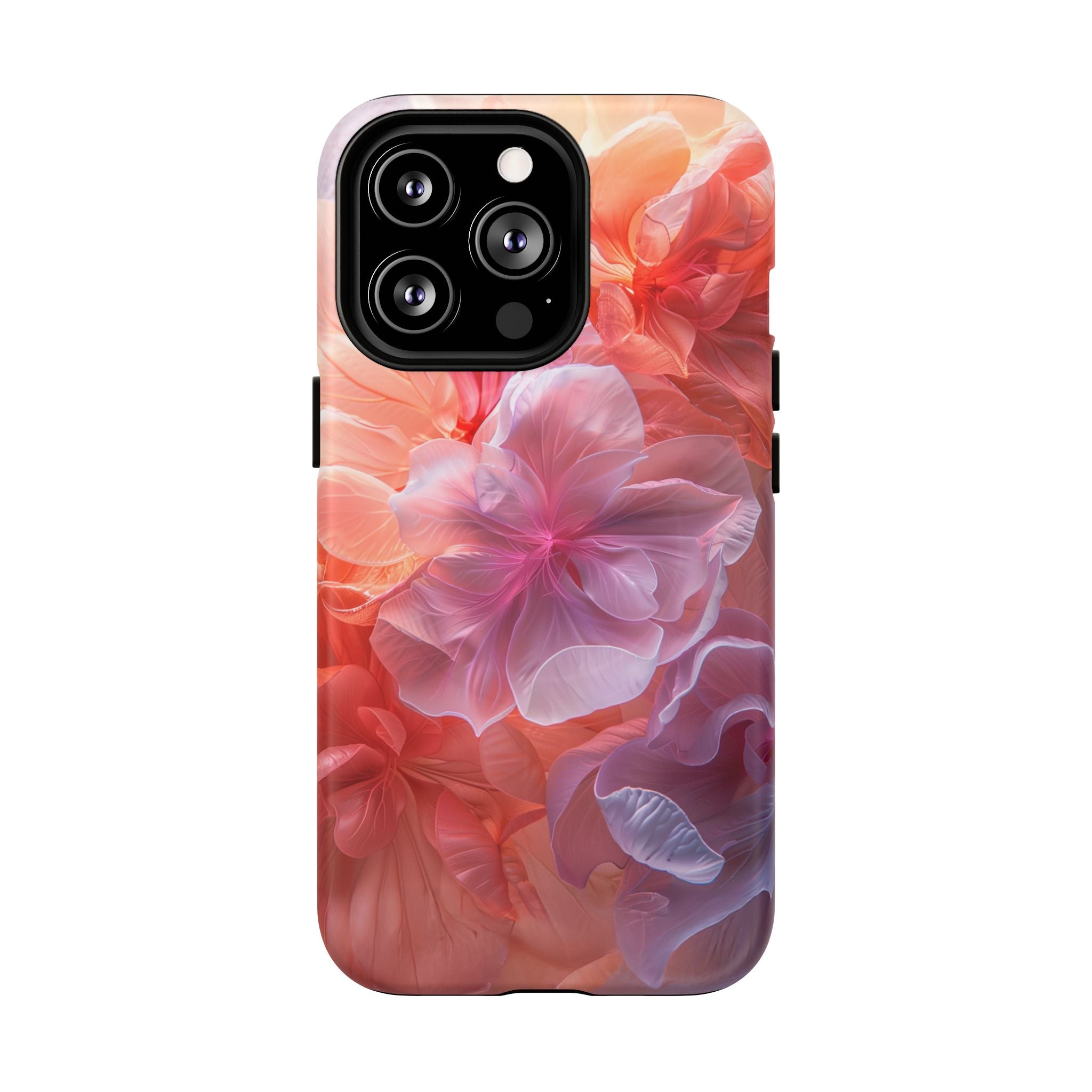 Floral Dream Tough Magnetic Phone Case — Pink Peach Petal Design