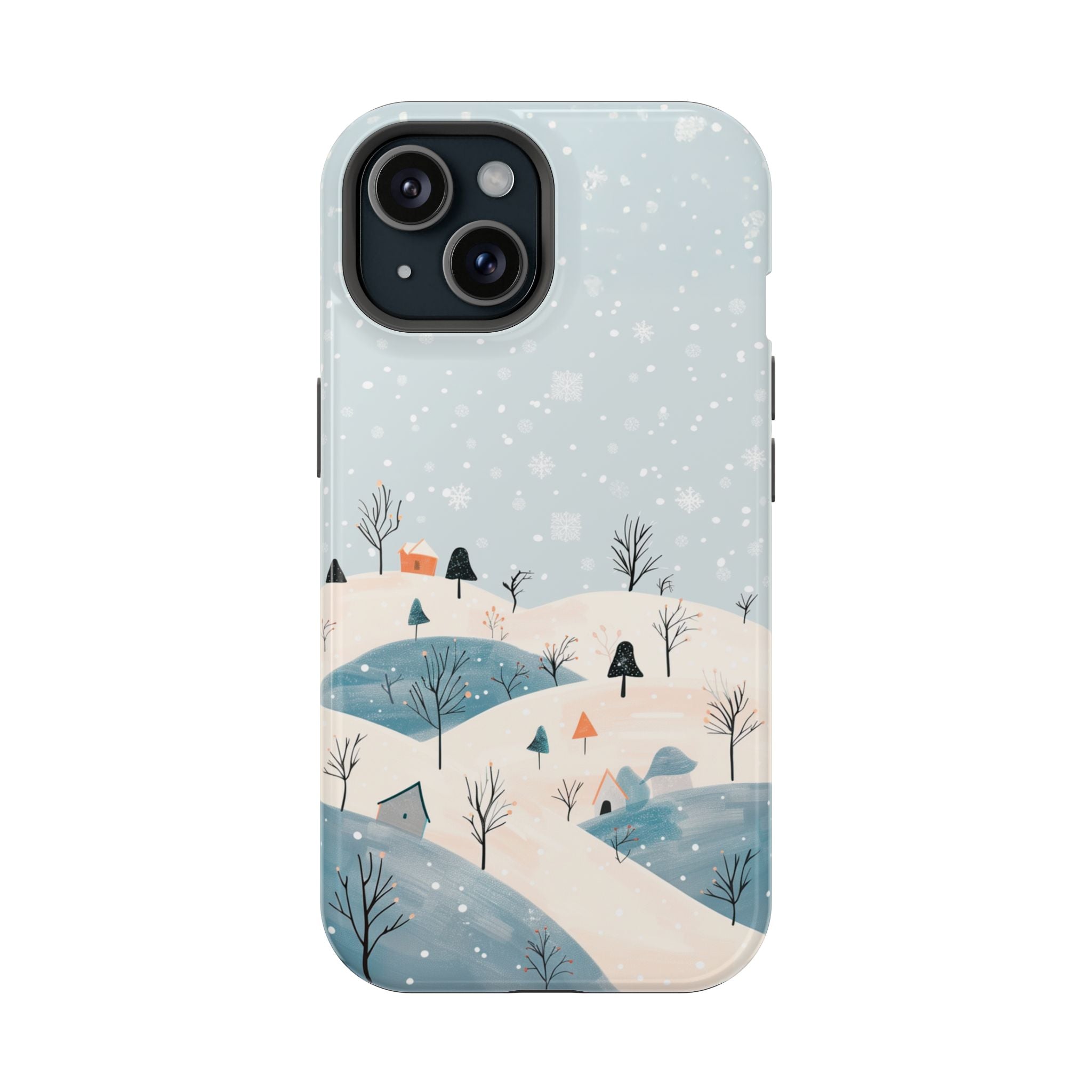 Winter Snowy Hills Magnetic Impact Phone Case — Cute Scenic Landscape iPhone Cover
