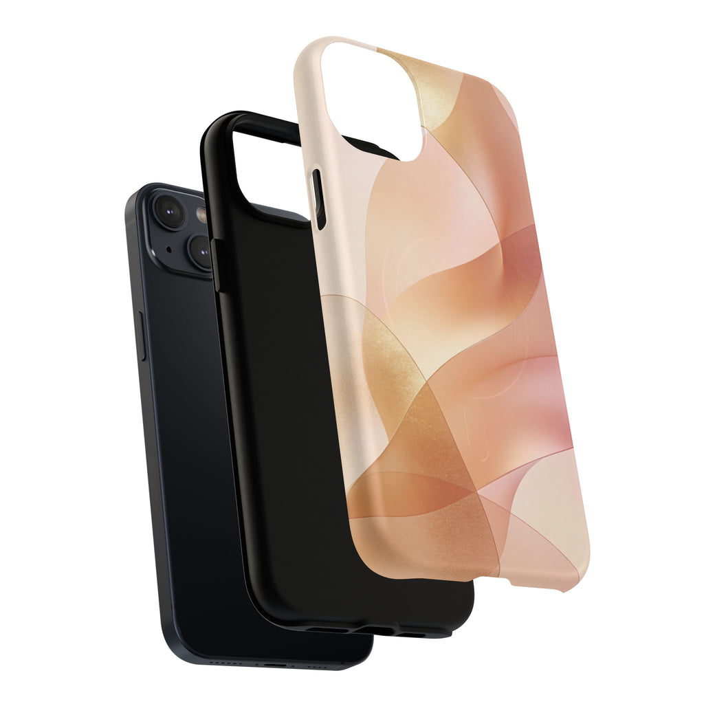 Magnetic Tough Phone Case — Abstract Peach Wave Armor