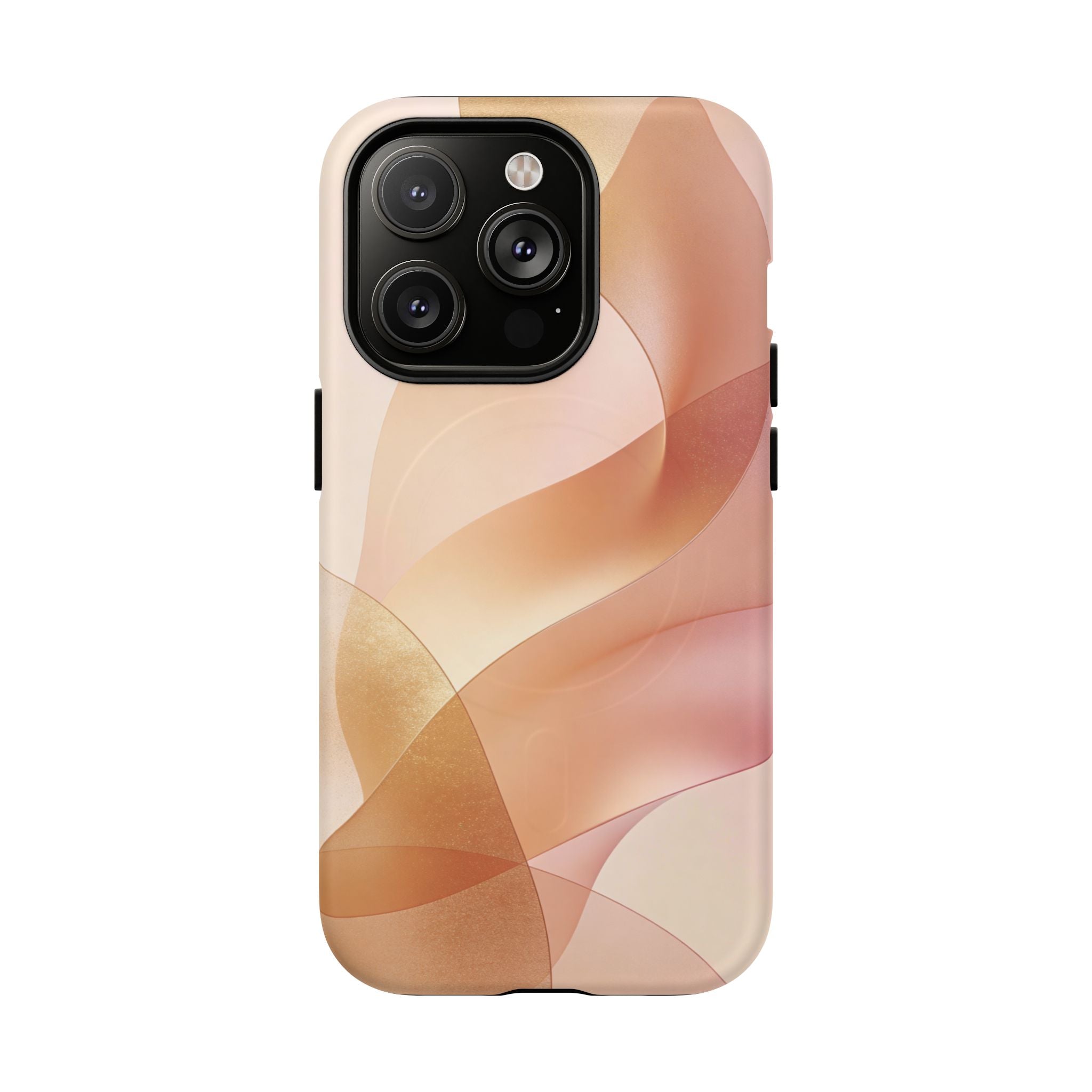 Magnetic Tough Phone Case — Abstract Peach Wave Armor