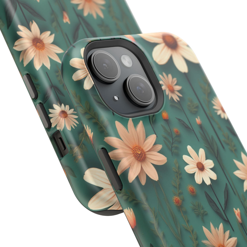 Floral Daisy Magnetic Impact-Resistant Phone Case