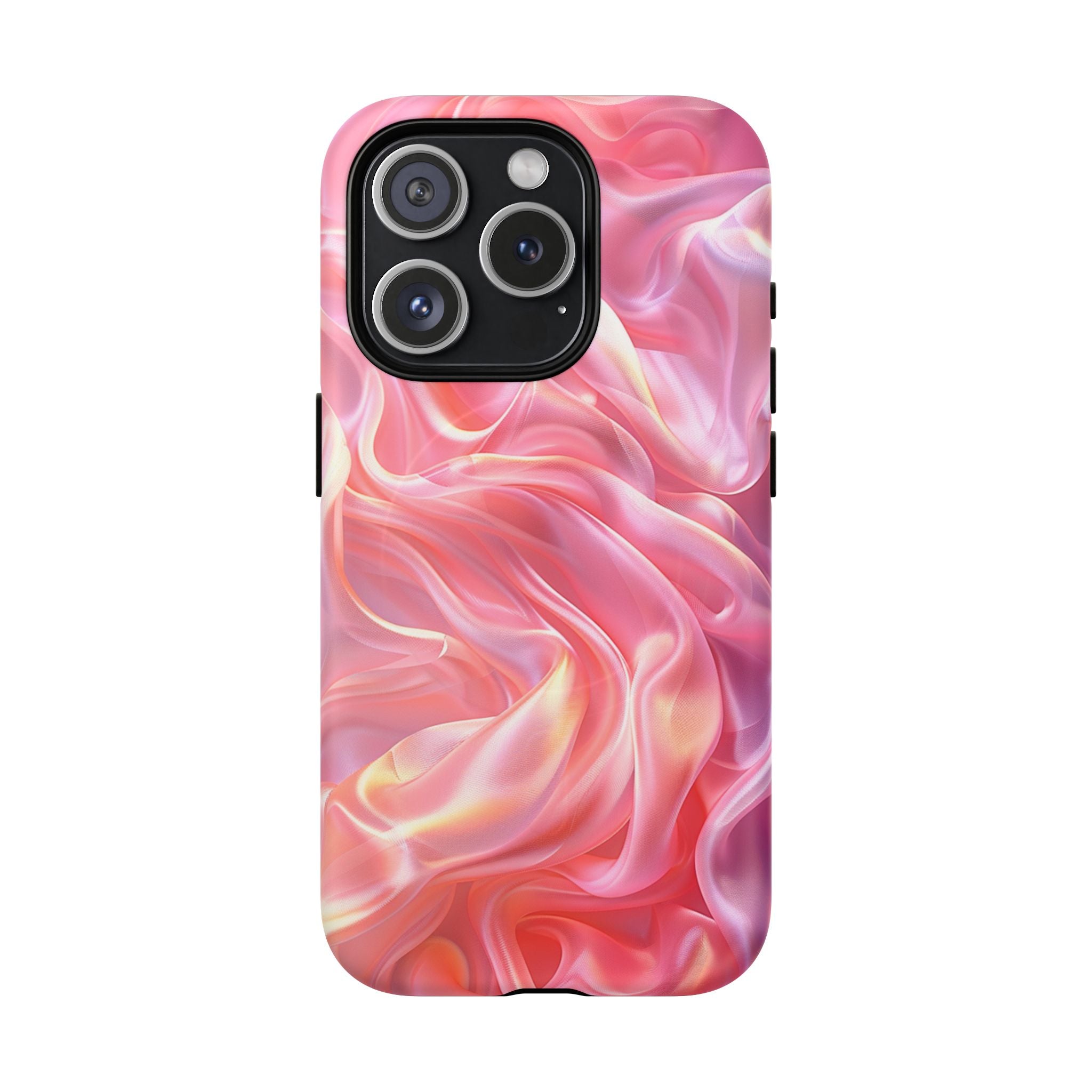 Pink Swirl Tough Magnetic Phone Case — Protective Magnetic iPhone Cover with Iridescent Marble Design