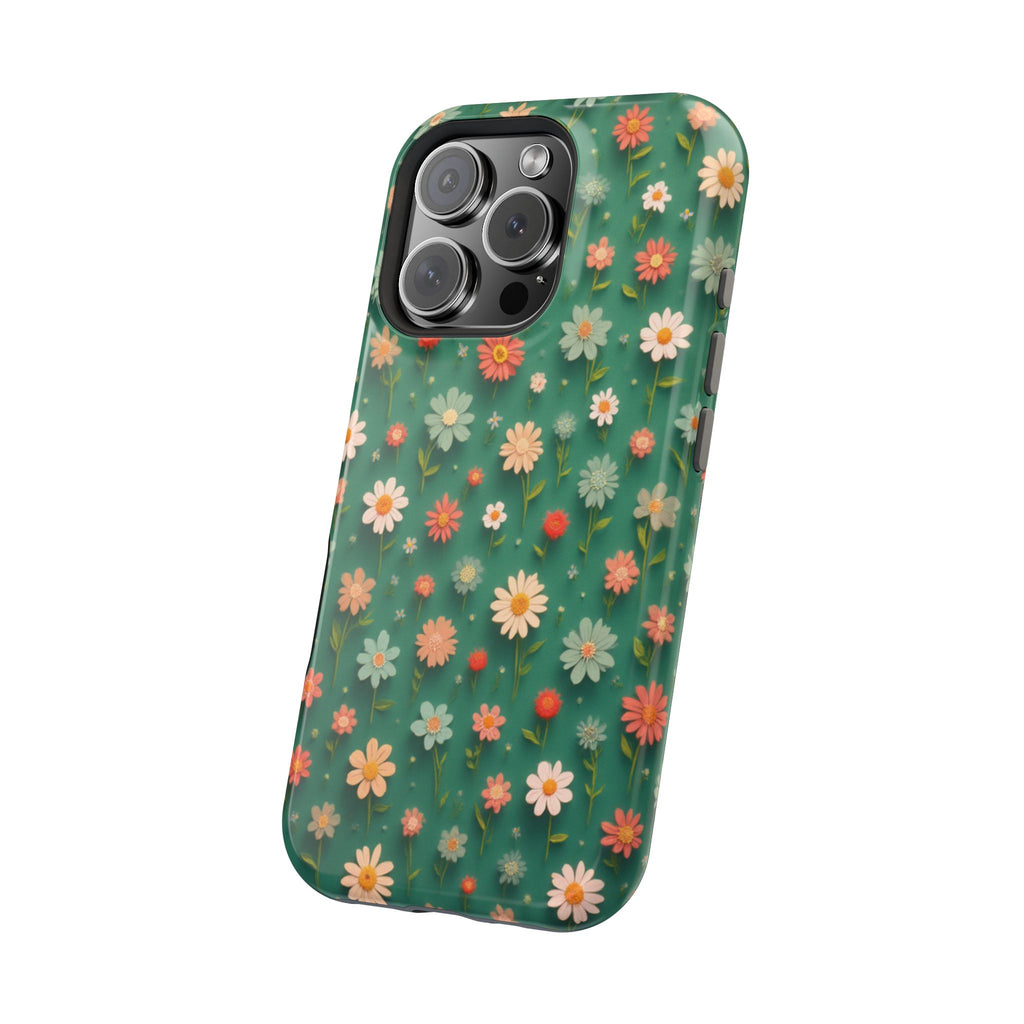 Floral Daisy Magnetic Impact-Resistant Phone Case