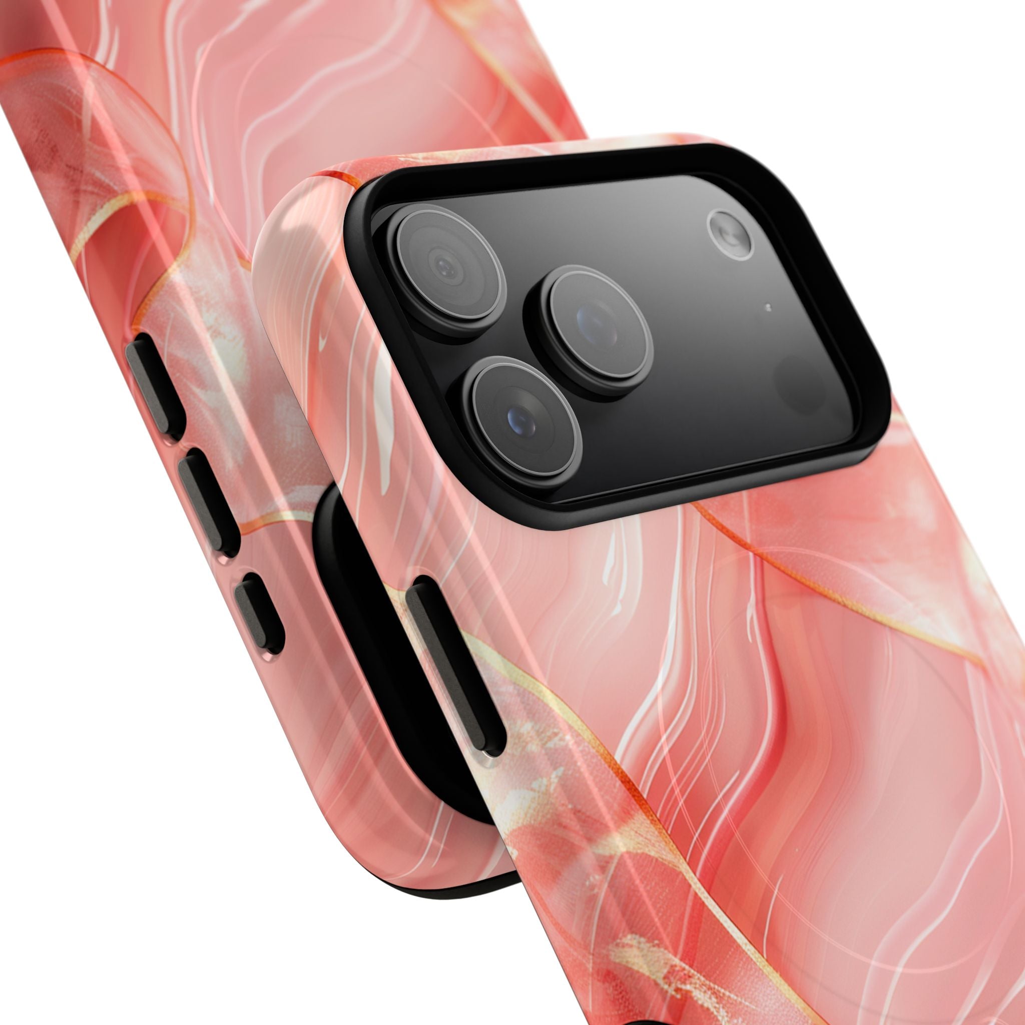 Pink Marble Magnetic Phone Case — Tough Protective iPhone Cover
