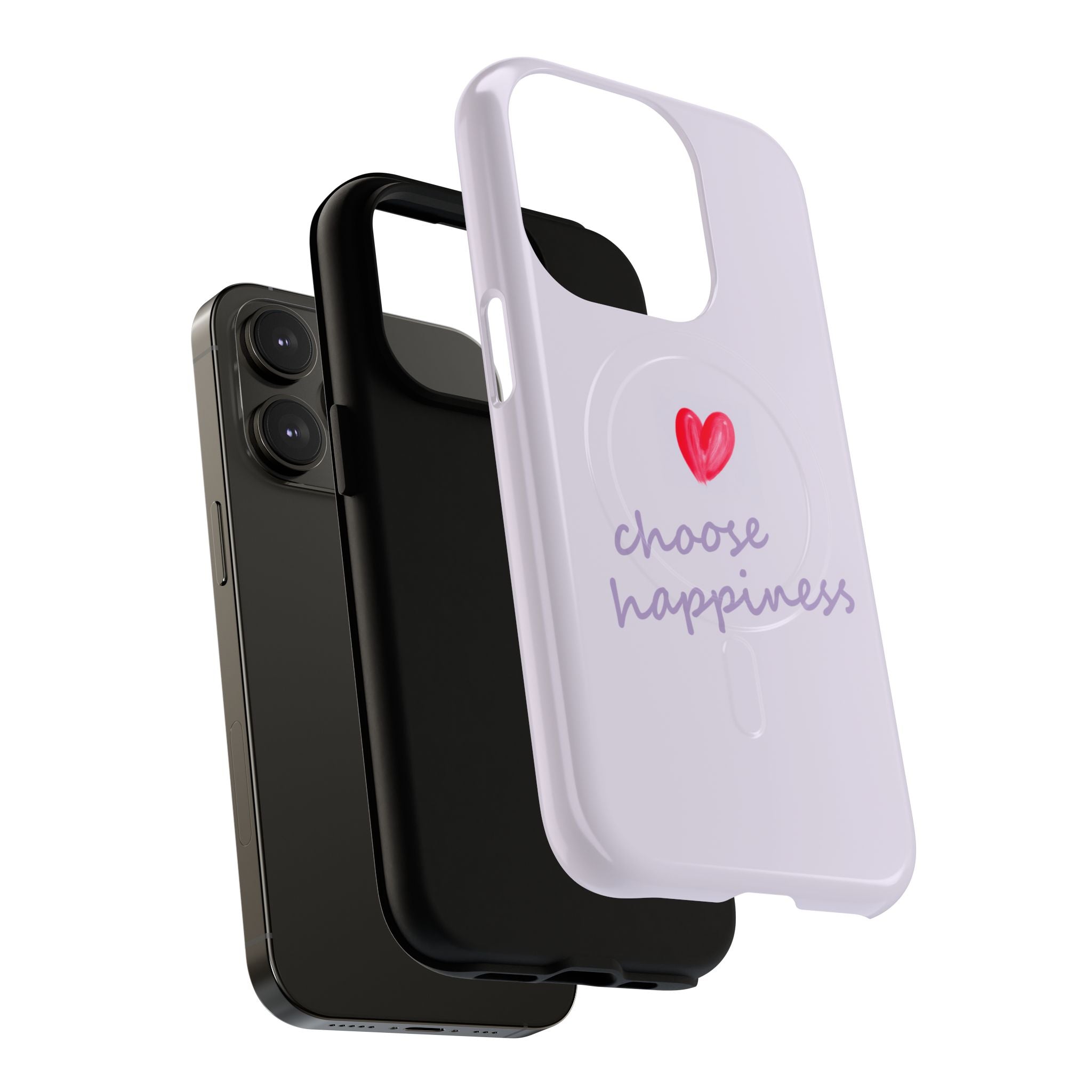 Tough Magnetic Case — "Choose Happiness" Heart Phone Cover