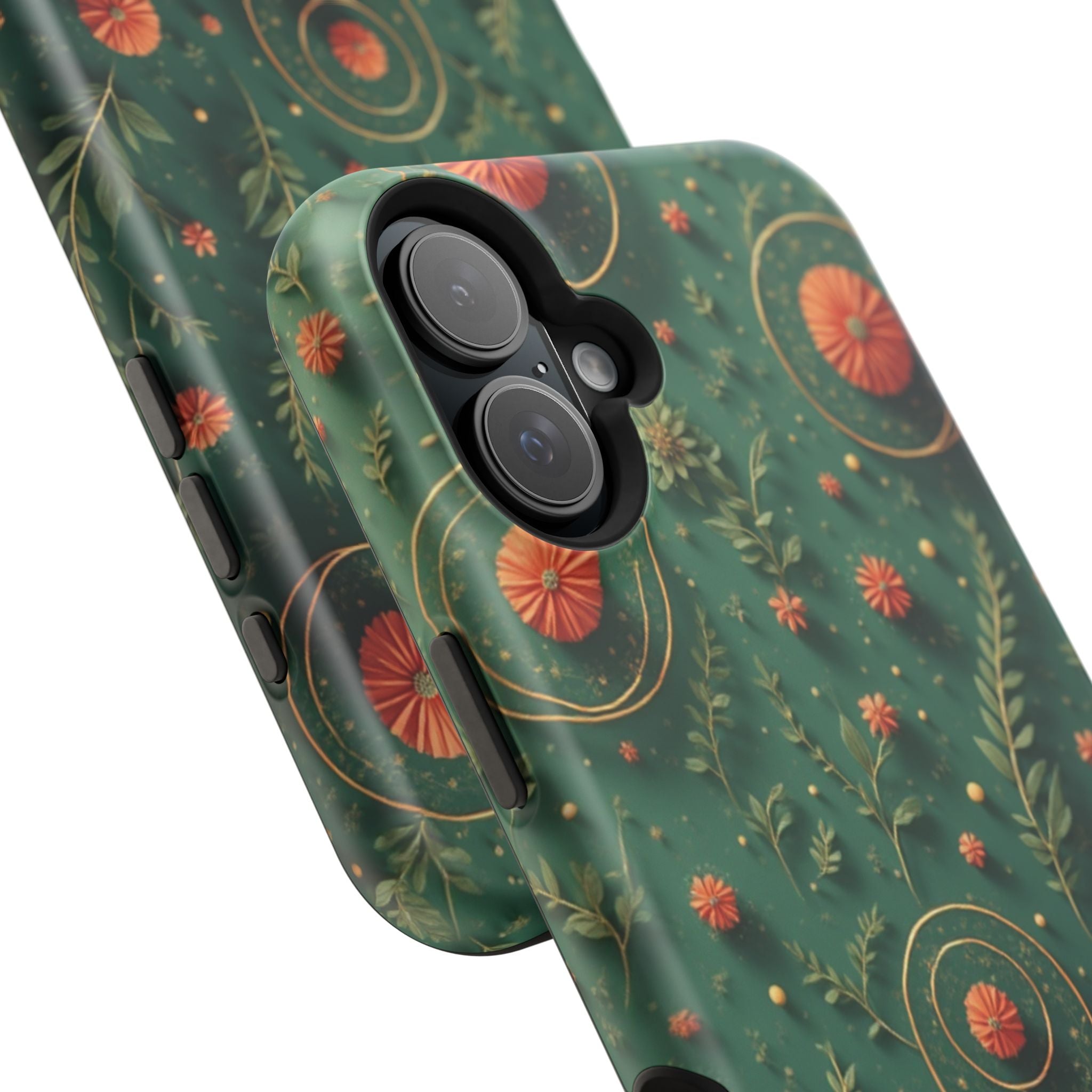 Floral Green Magnetic Impact Phone Case — Protective Botanical Design